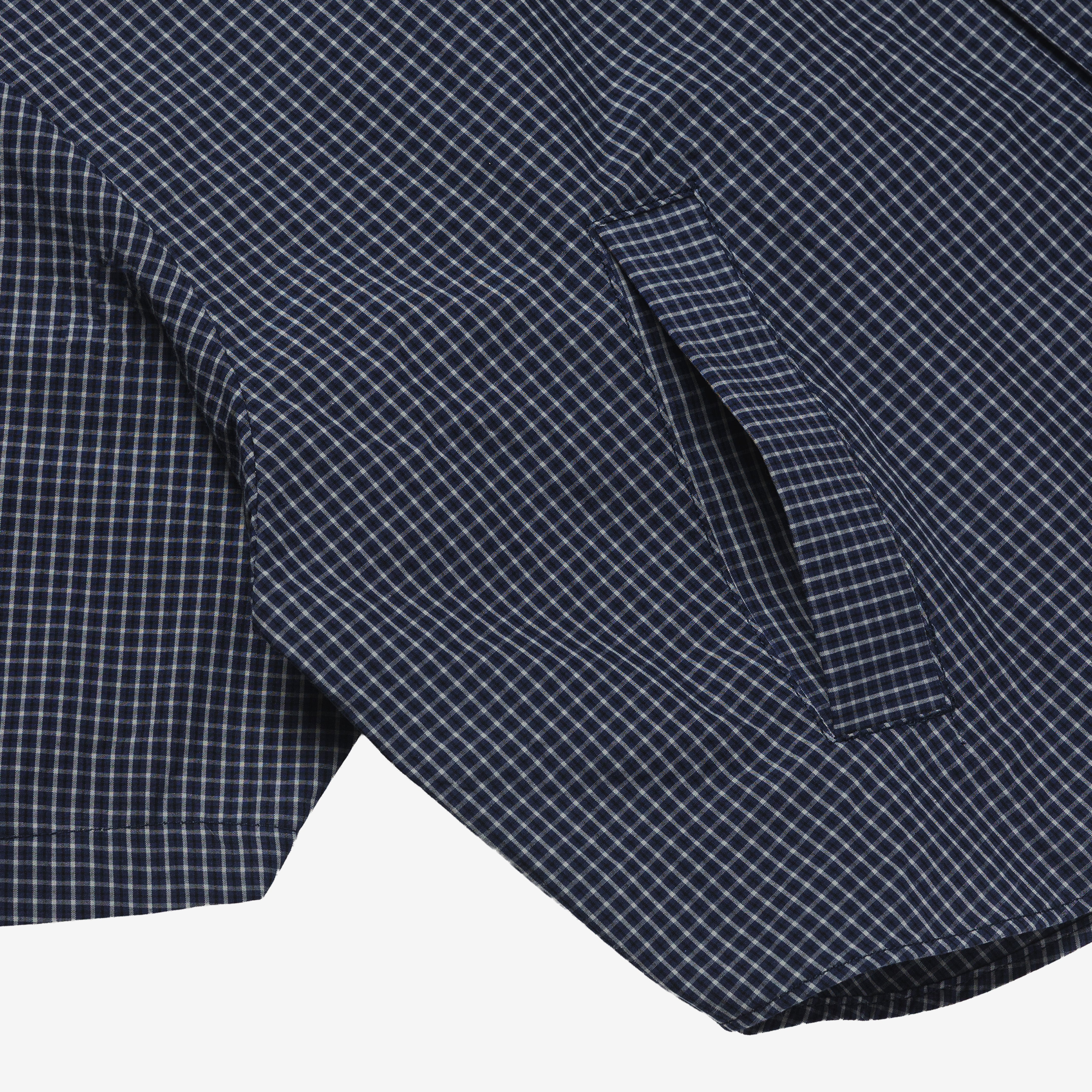Art Community Japanese 3/4 Short Sleeve Shirt 'Blue Plaid