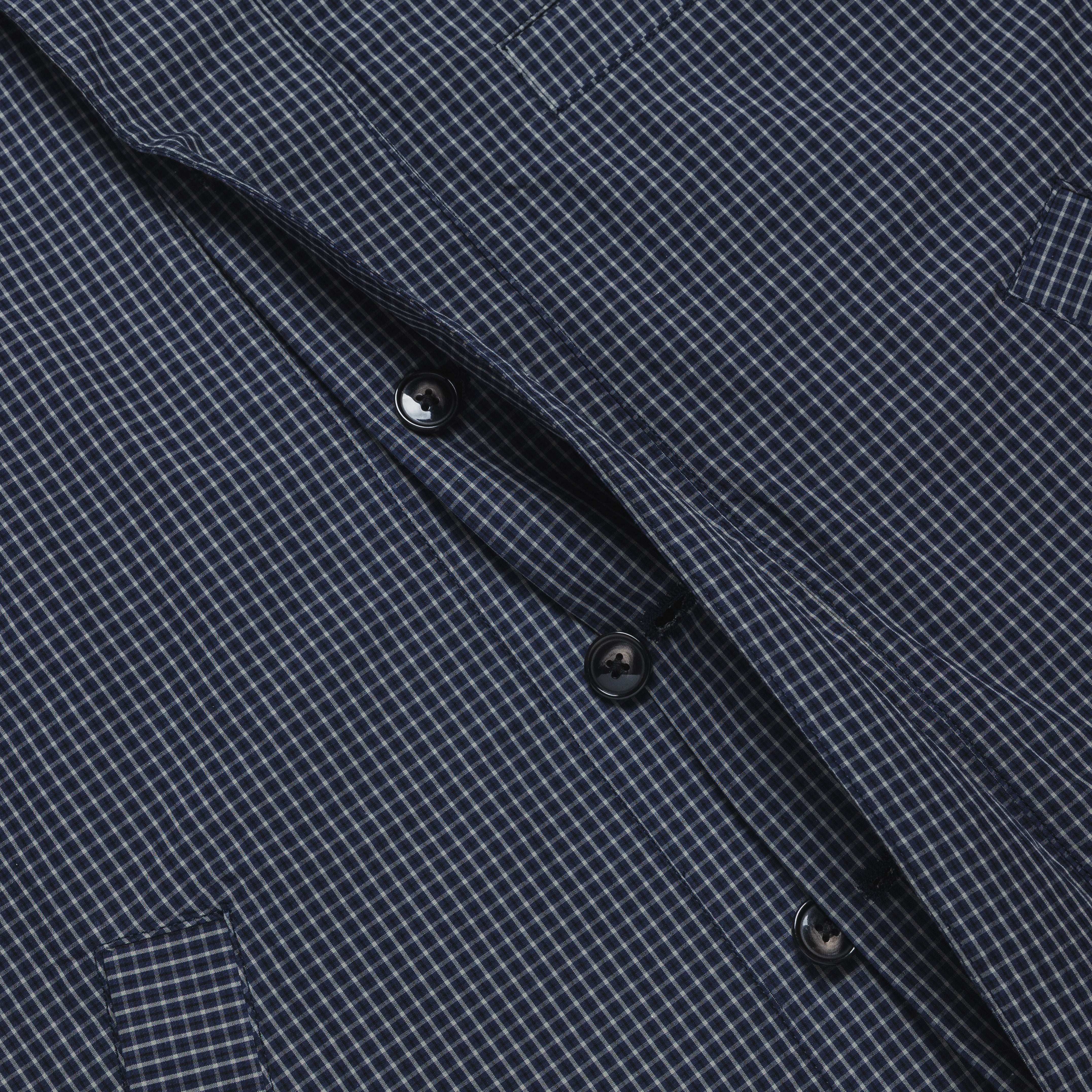 Art Community Japanese 3/4 Short Sleeve Shirt 'Blue Plaid
