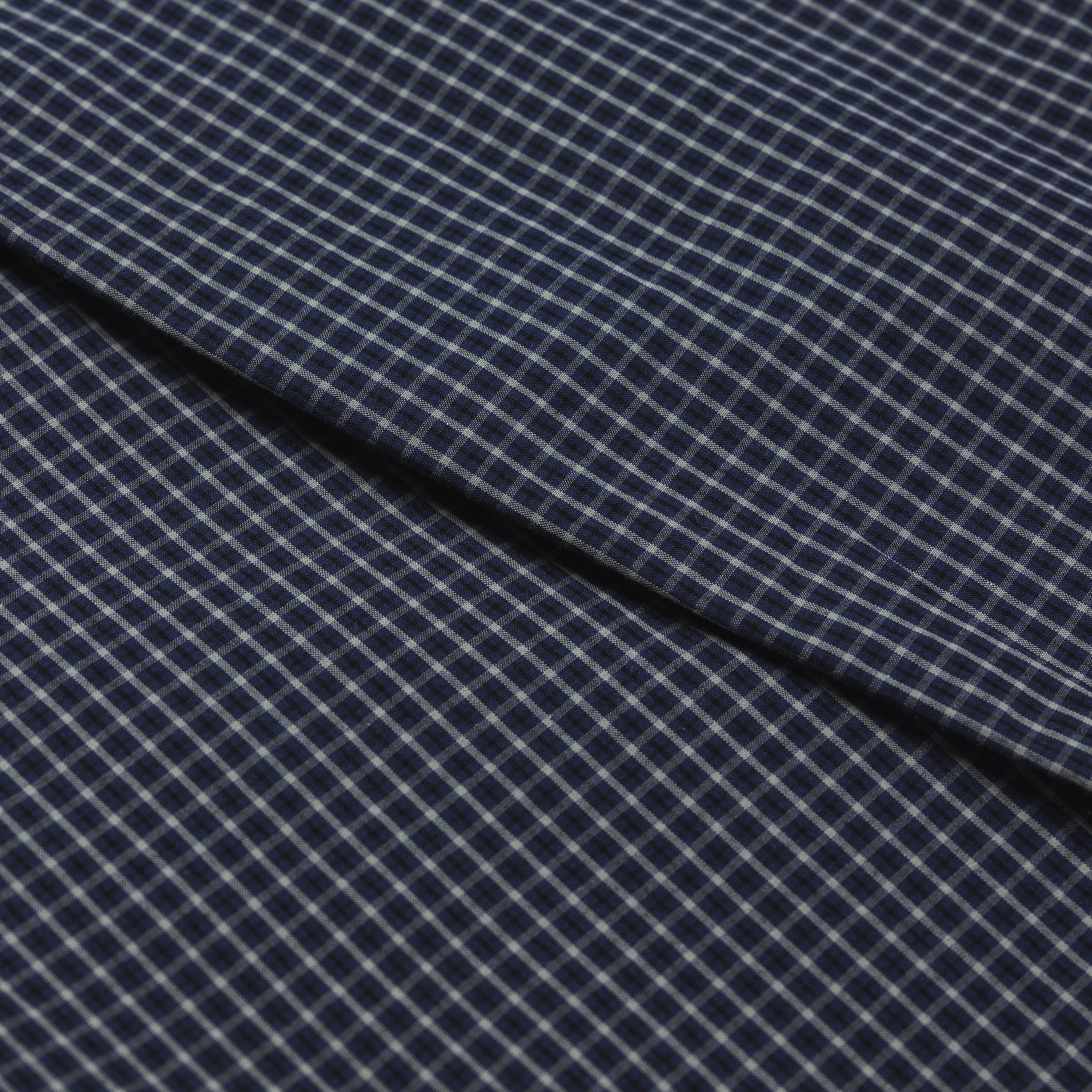 Art Community Japanese 3/4 Short Sleeve Shirt 'Blue Plaid