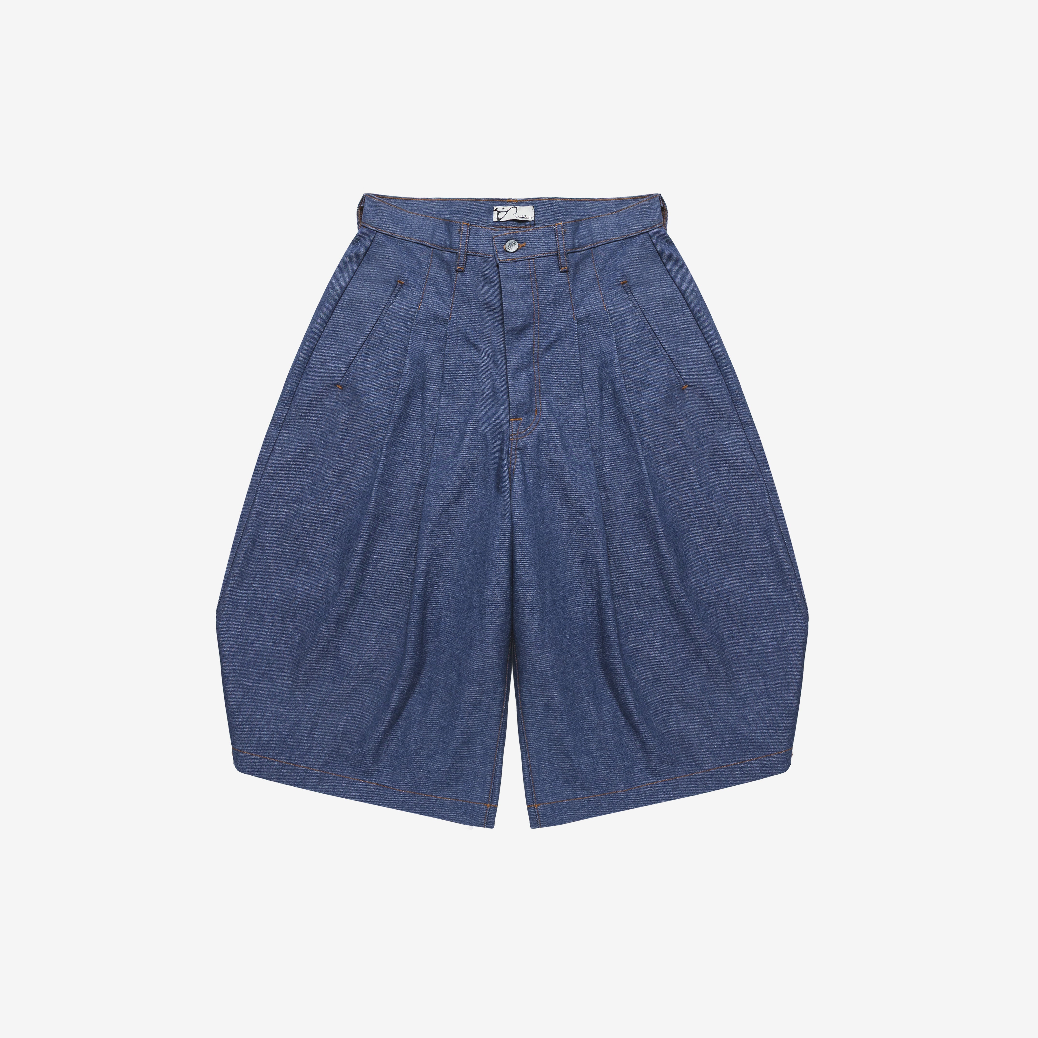 Art Community Diptych Japanese Denim Jort 'Purple Indigo'