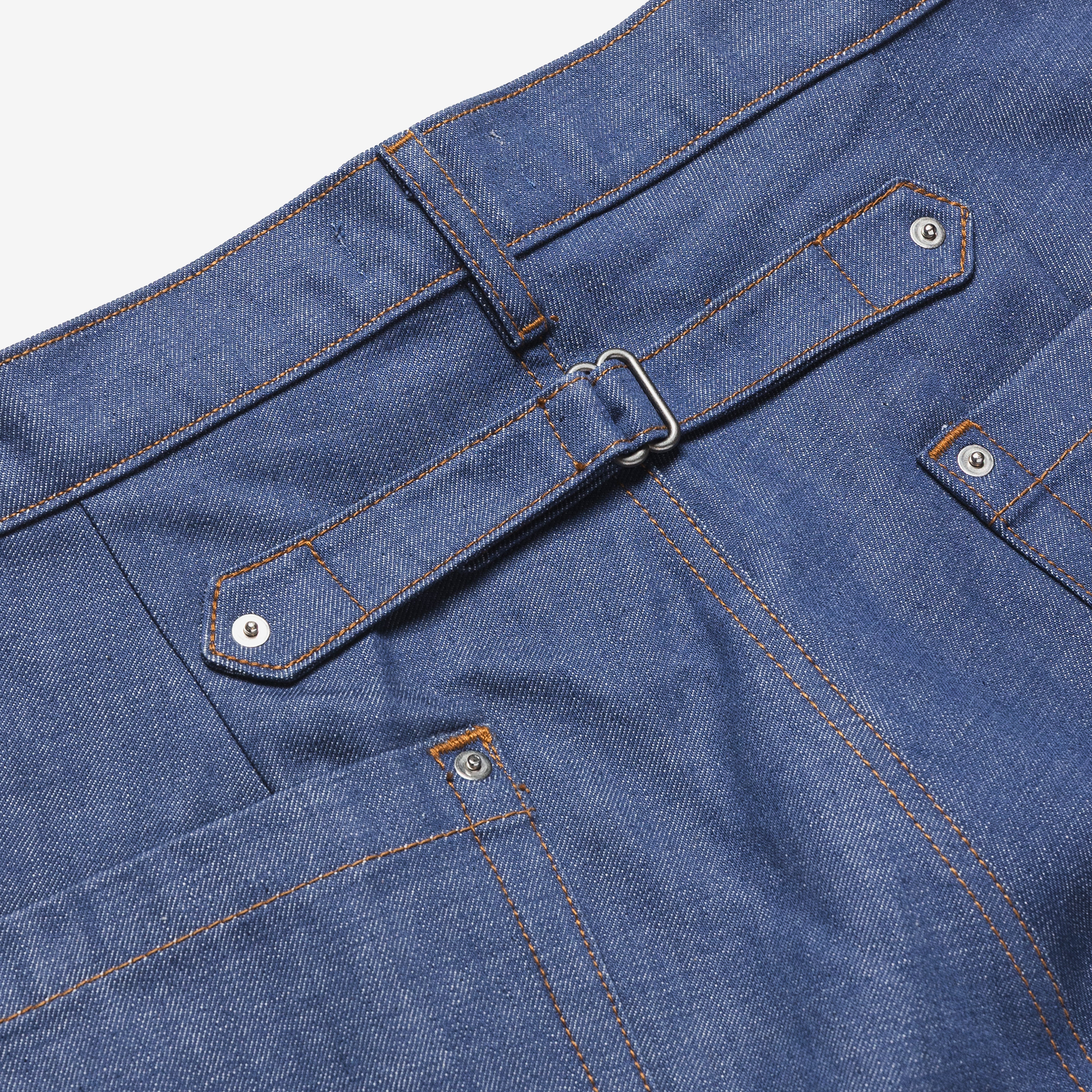 Art Community Diptych Japanese Denim Jort 'Purple Indigo'