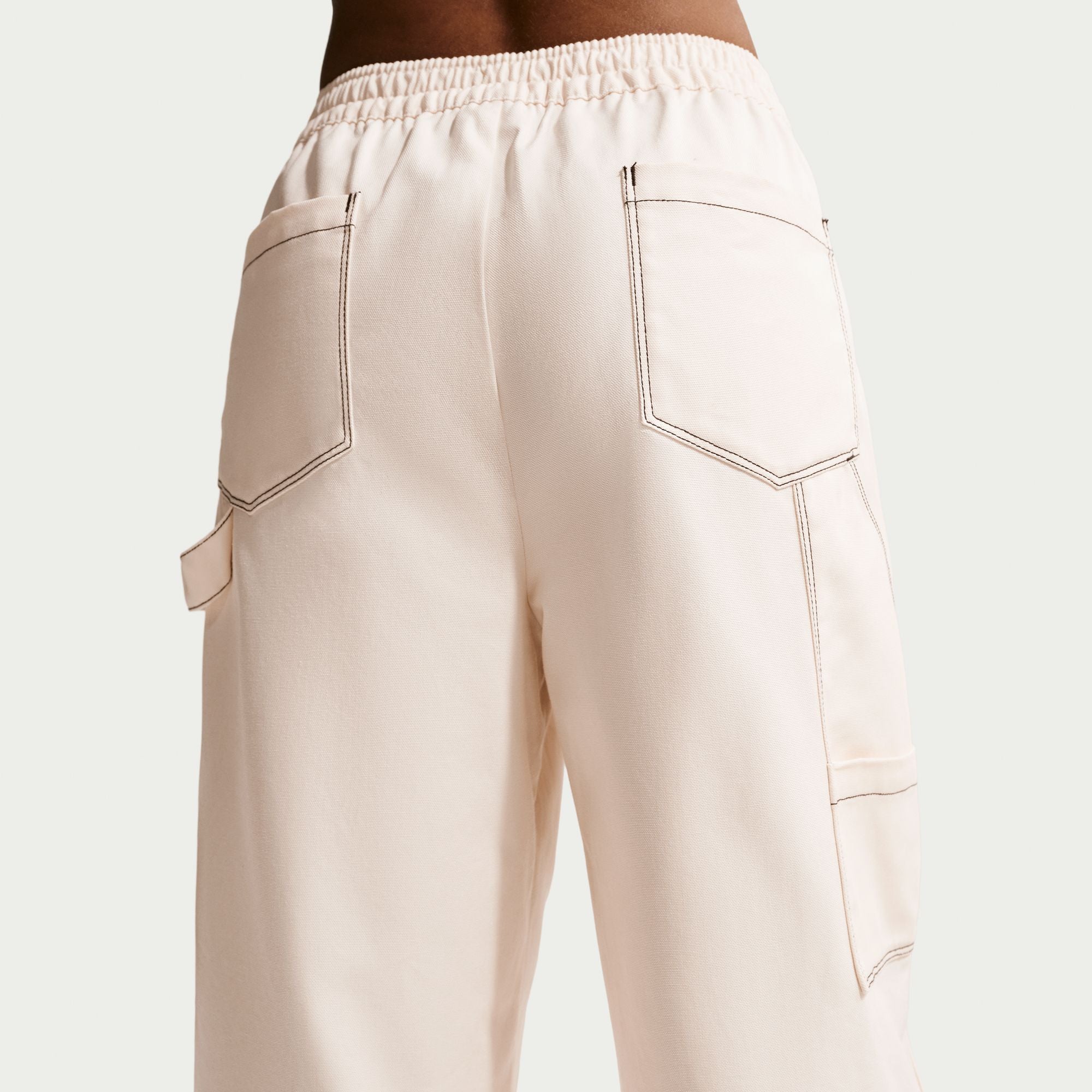 Women Nike Sportswear Loose Low Rise Carpenter Pants 'Chalk'