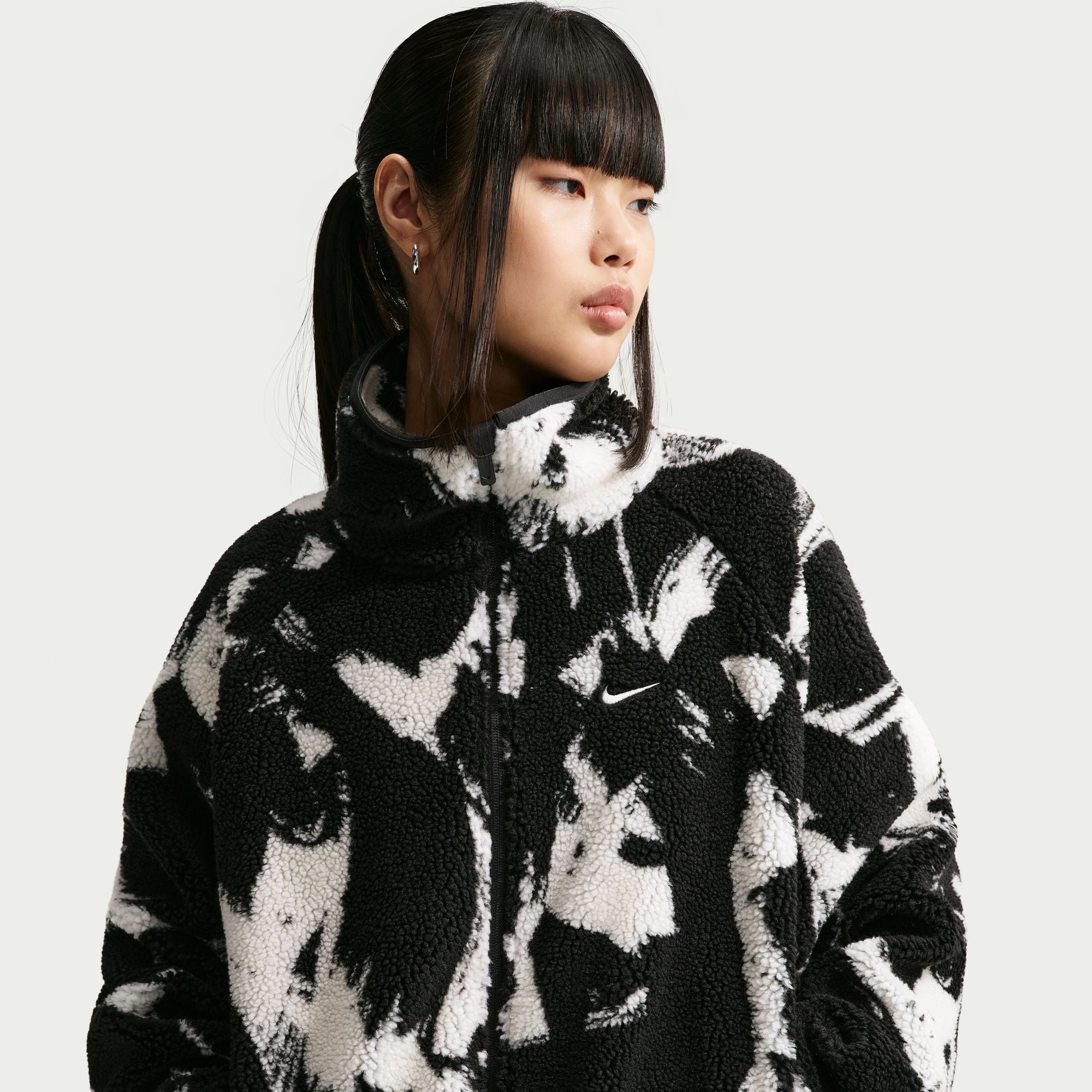 Nike Women's Oversized High-Pile Fleece Sweater 'Black'