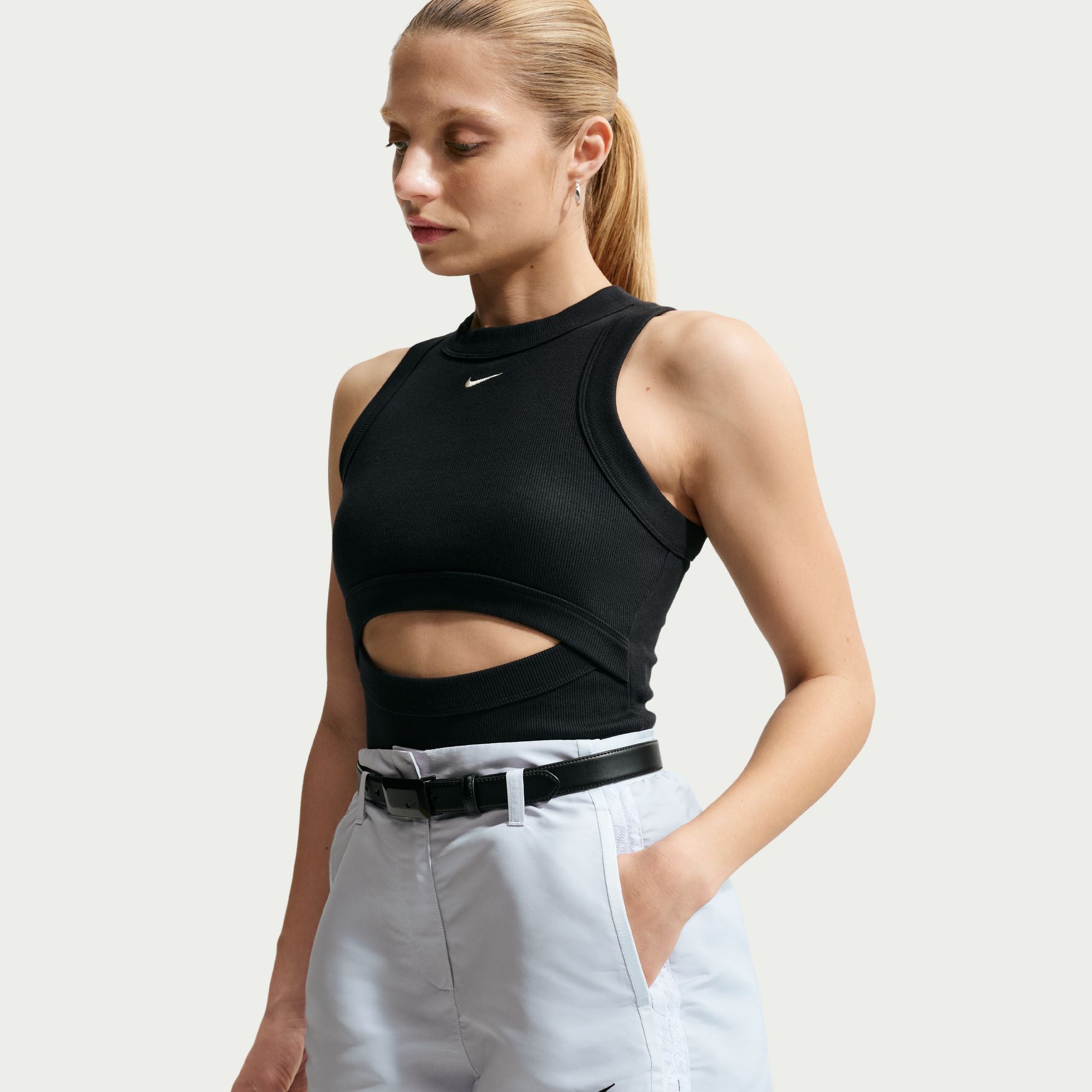 Womens Nike High-Waisted 2" Shorts 'Pure Platinum'