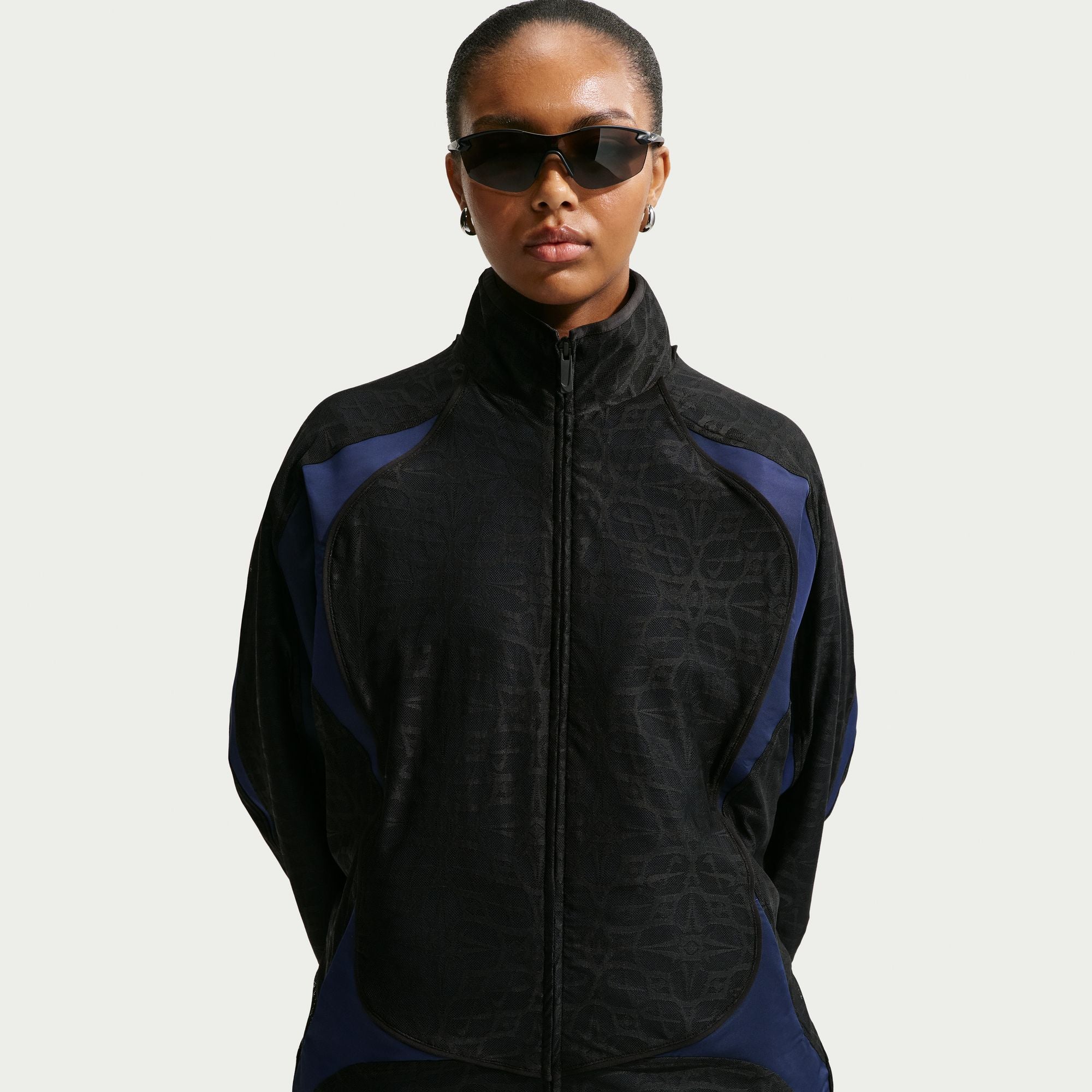 Womens Nike Oversized Lace Track Jacket 'Black'
