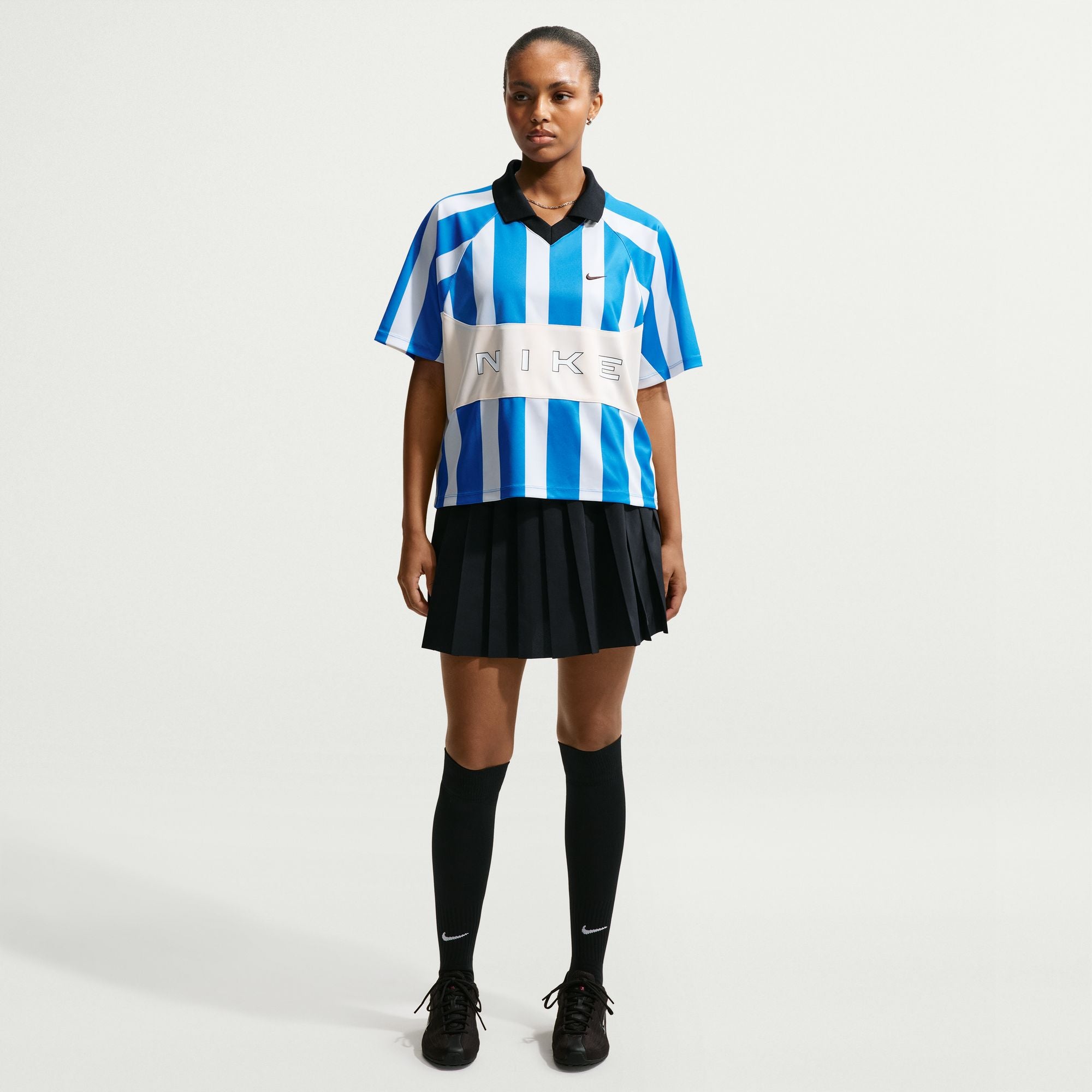 Womens Nike Sportswear Mid-Rise Pleated Skirt 'Black'