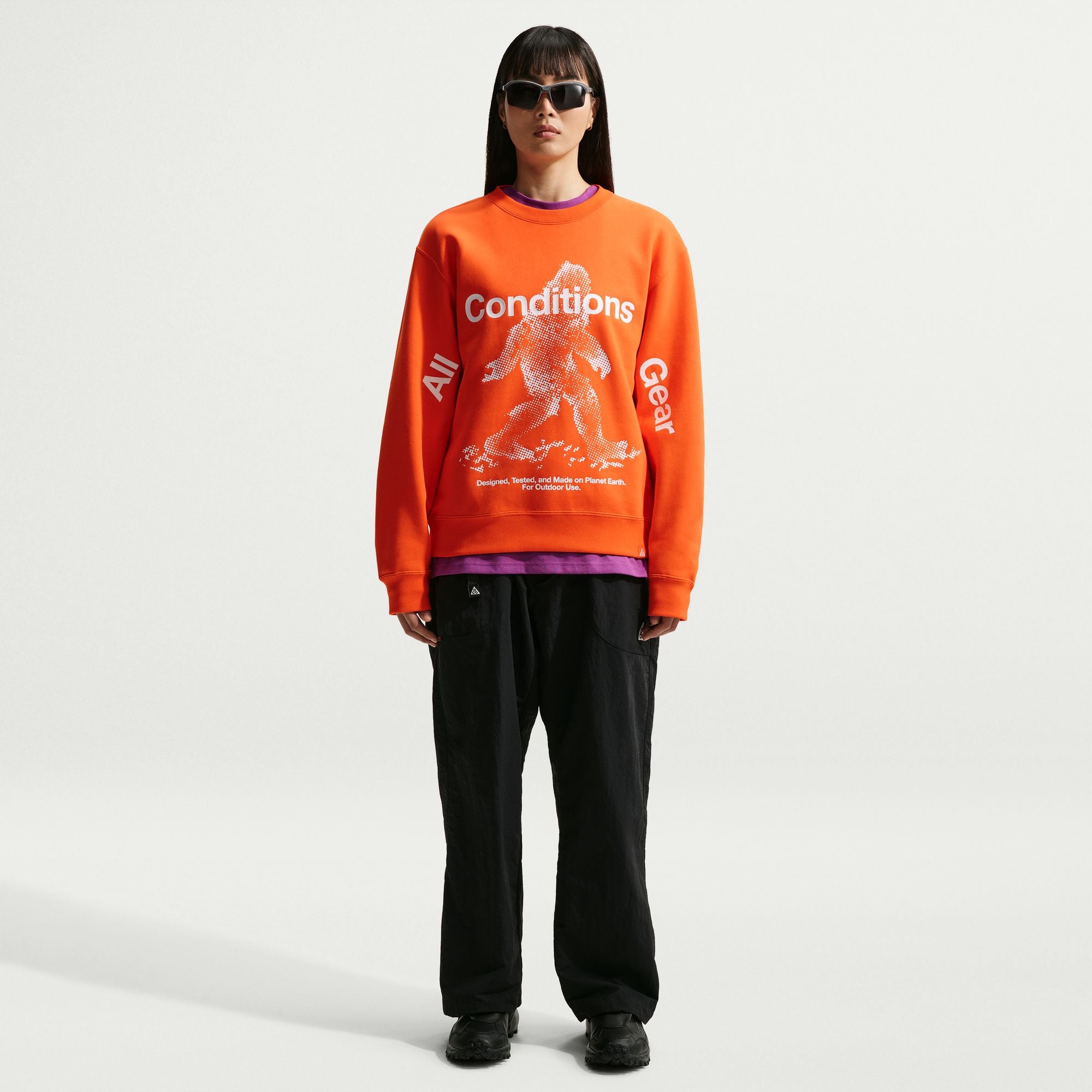 Nike ACG "Tuff Fleece" Crewneck Sweatshirt 'Safety Orange'