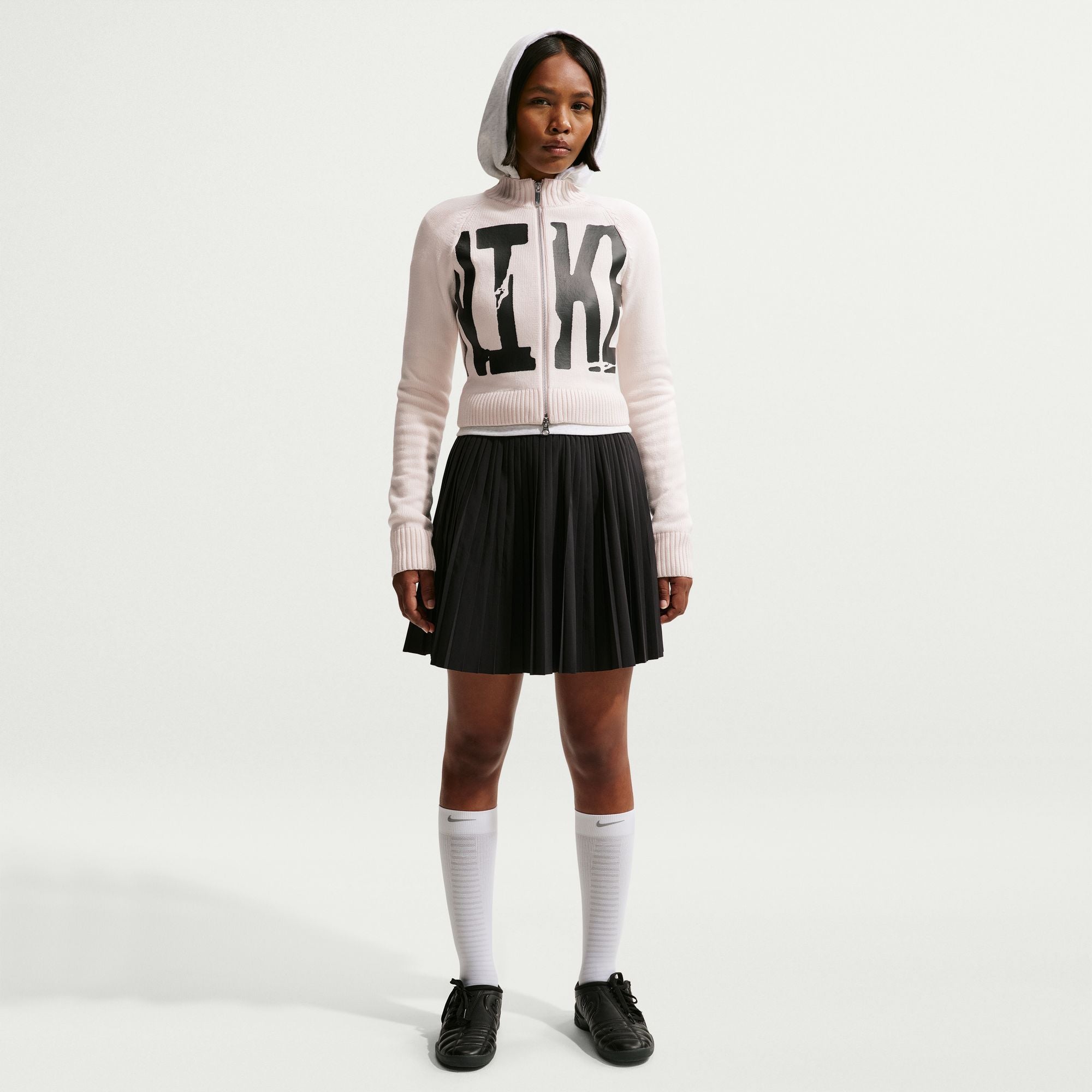 Womens Nike Sportswear Graphic Zip-Up Hoodie 'Chalk'
