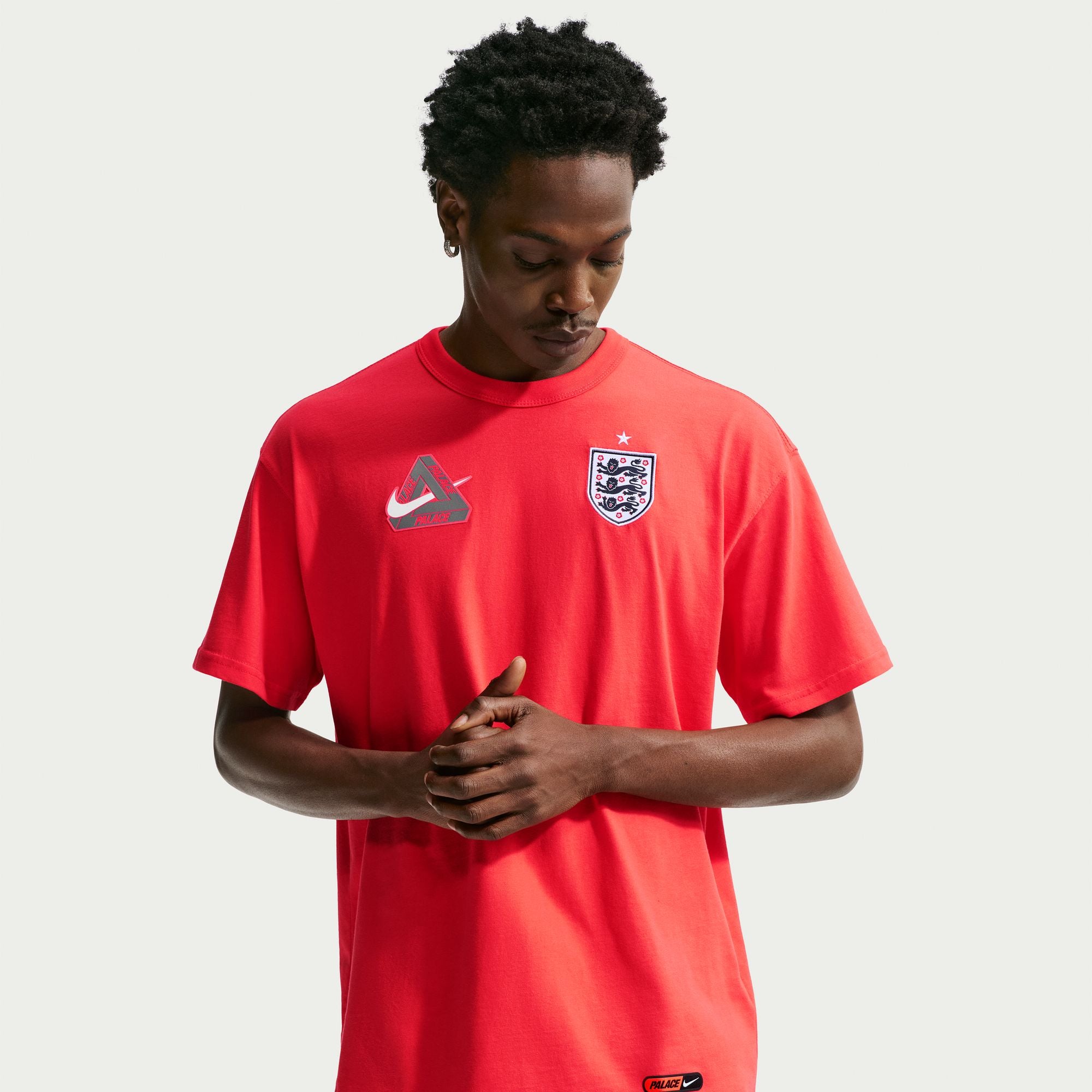 Nike England x Palace T-Shirt 'Light Crimson'