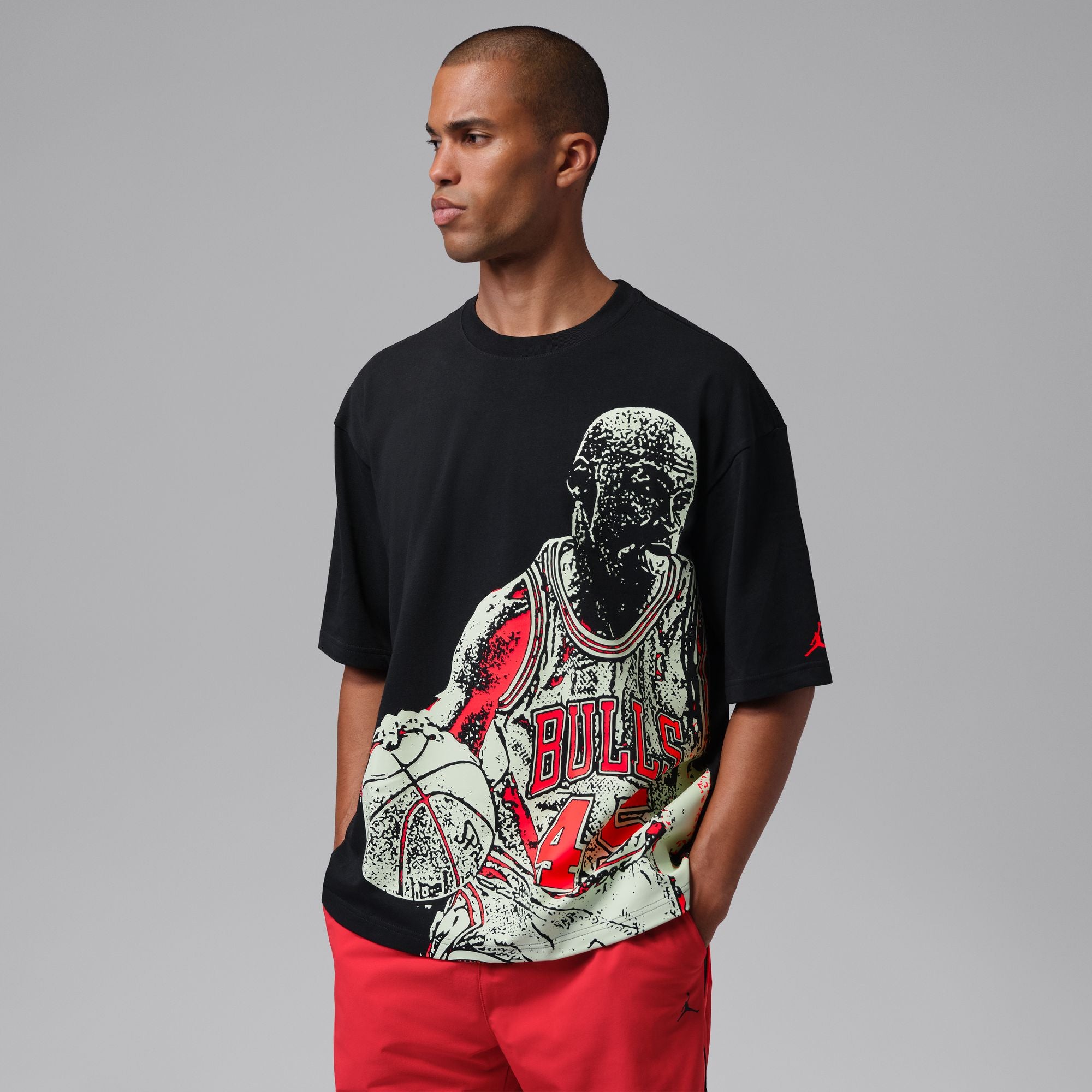 Jordan Sport Dri-FIT Graphic T-Shirt 'Black/Volt Tint'