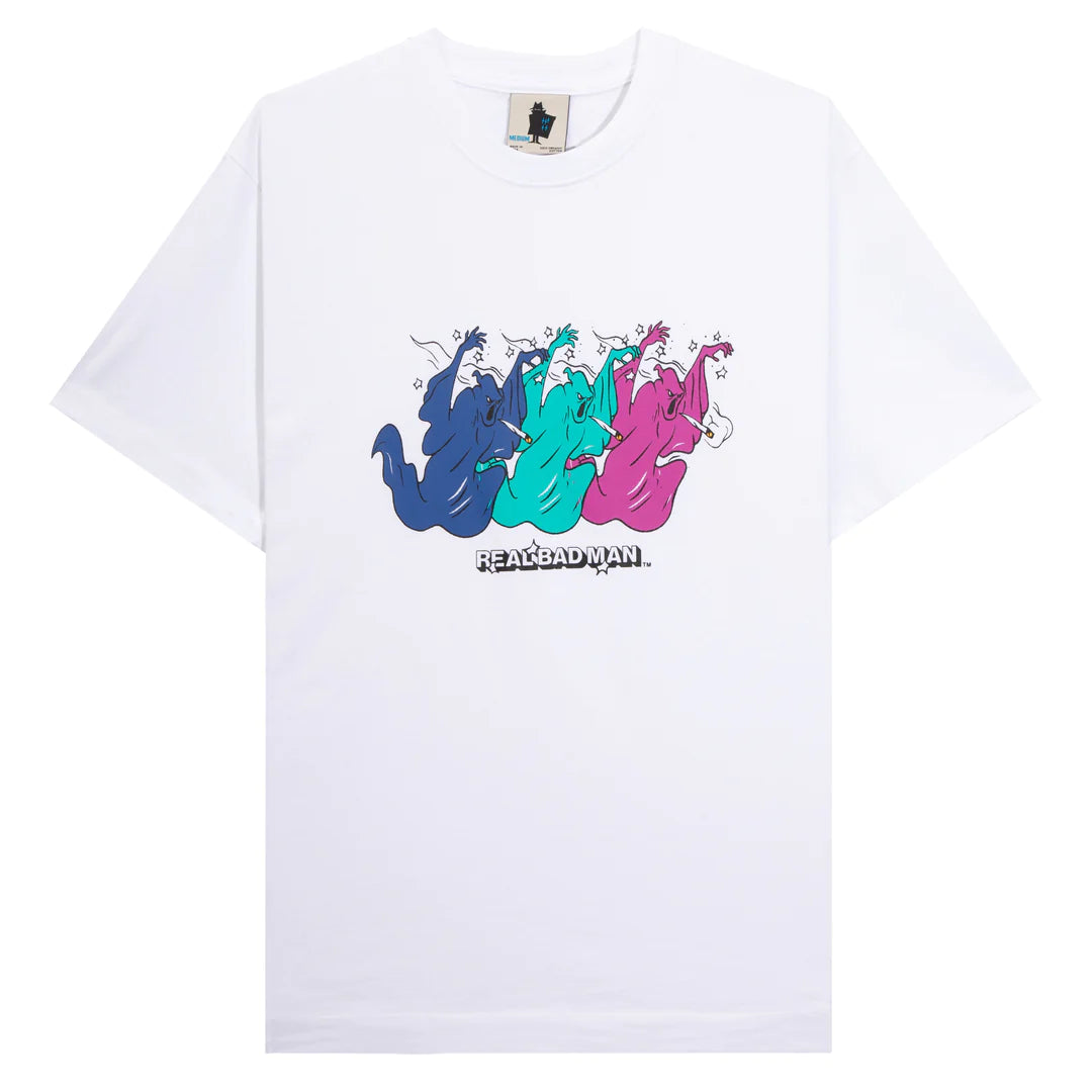 Real Bad Man Smokin' Ghost T-Shirt 'White'
