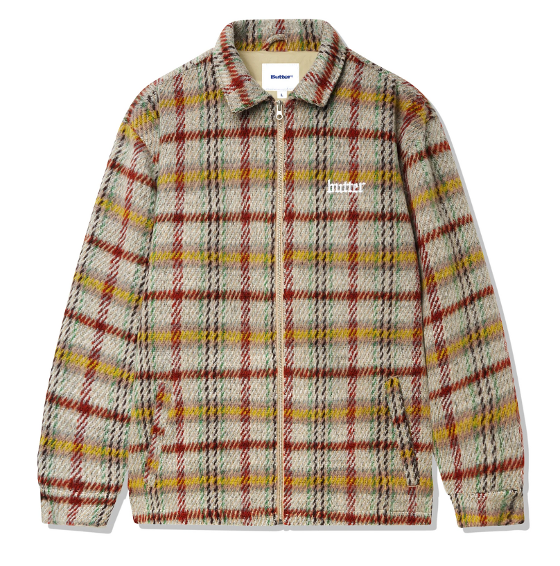 Butter Goods Heavy Plaid Jacket 'Maroon / Green / Yellow'
