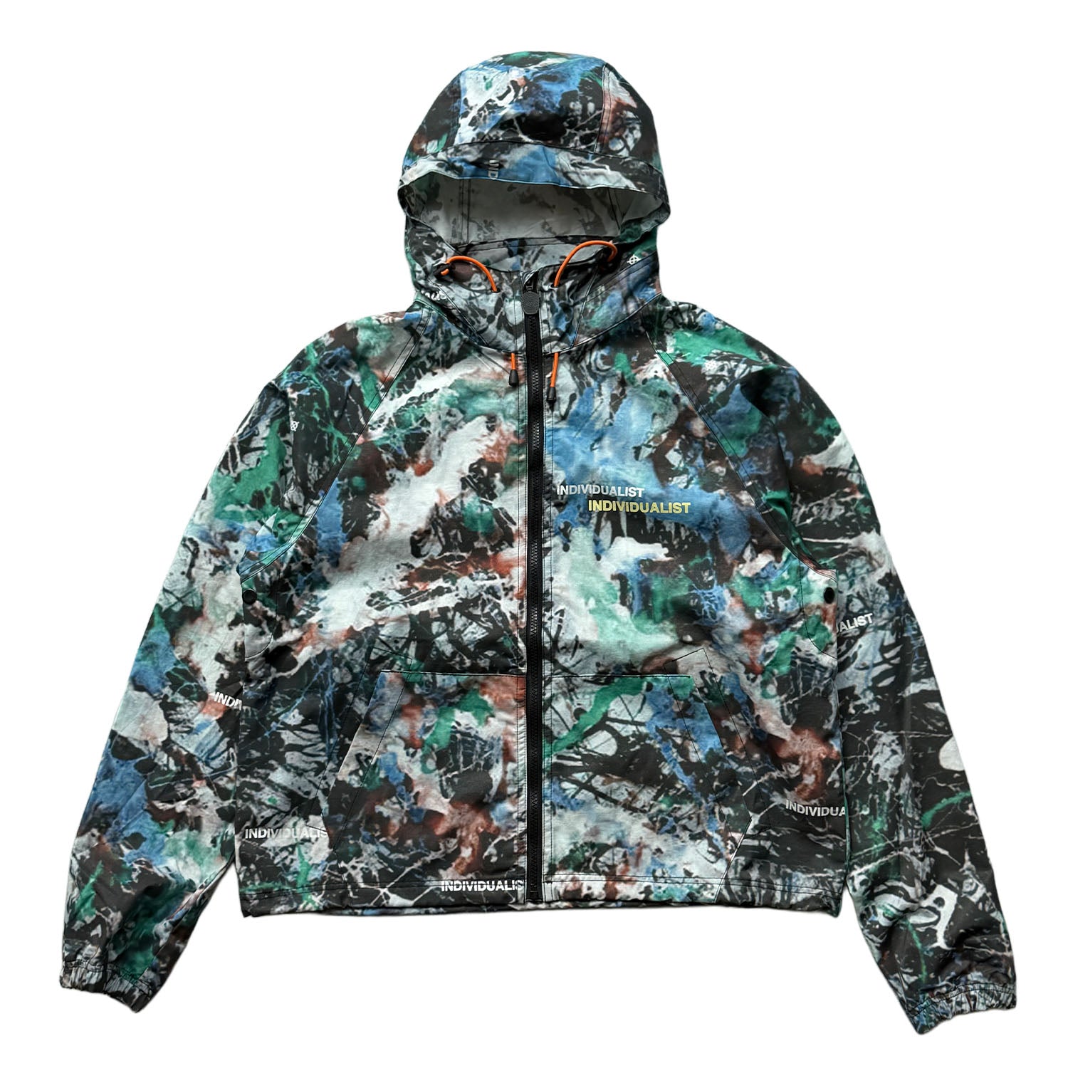 Indvlst Drip Camo Nylon Beach Shell Jacket 'Multi'
