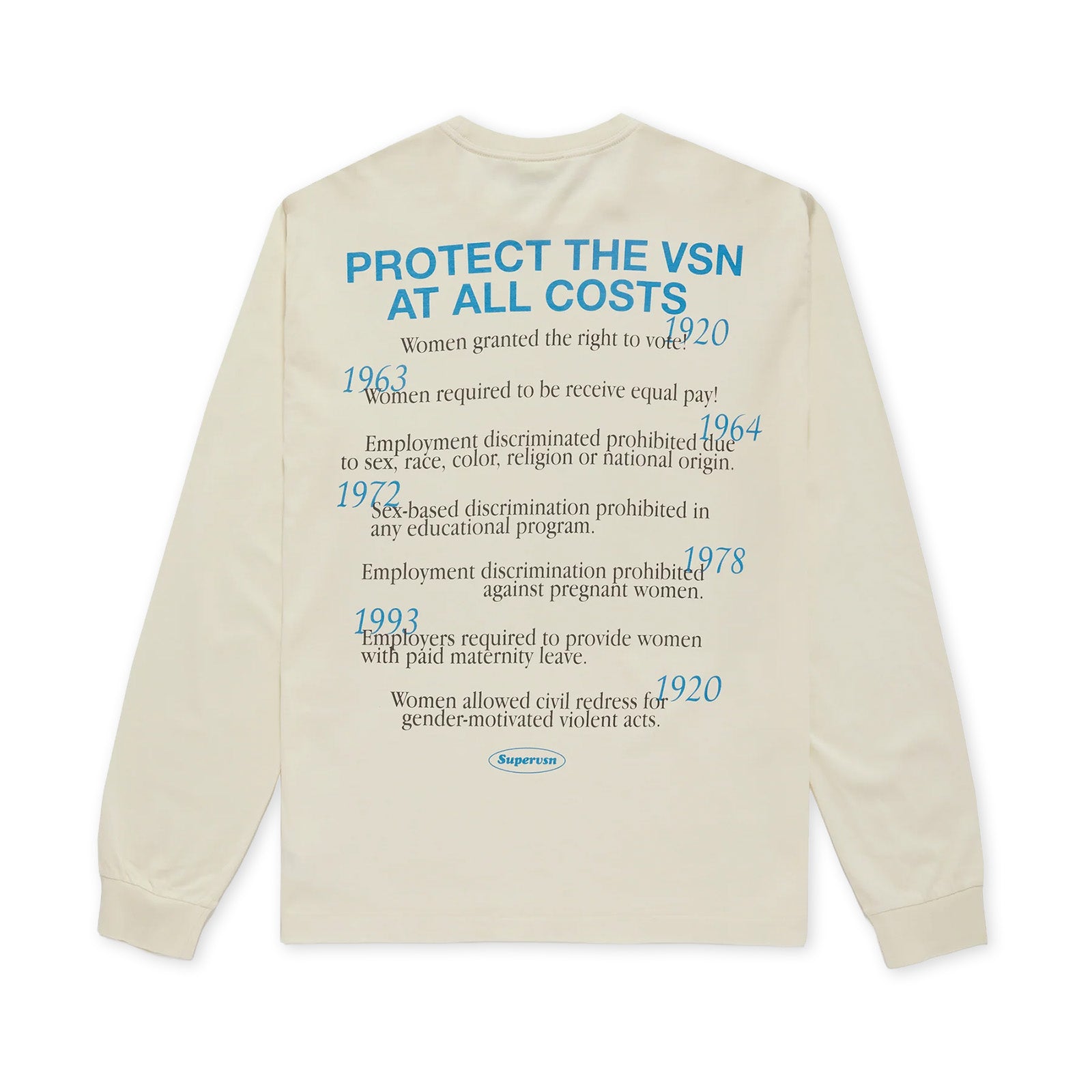 Supervsn My Sisters Keeper Long Sleeve T-Shirt 'Bone'