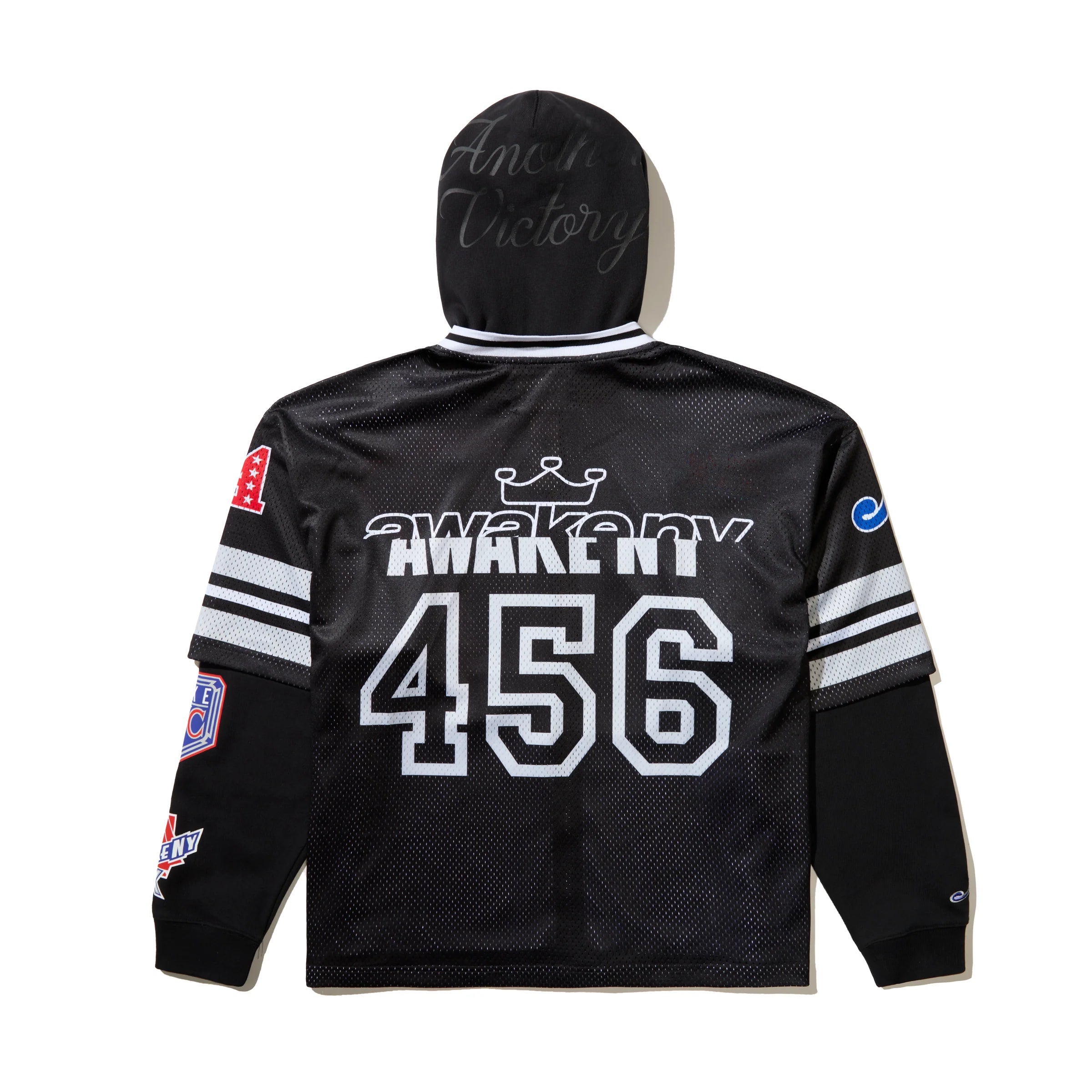 Awake NY Headcrack Champs Jersey Zip Hoodie 'Black'