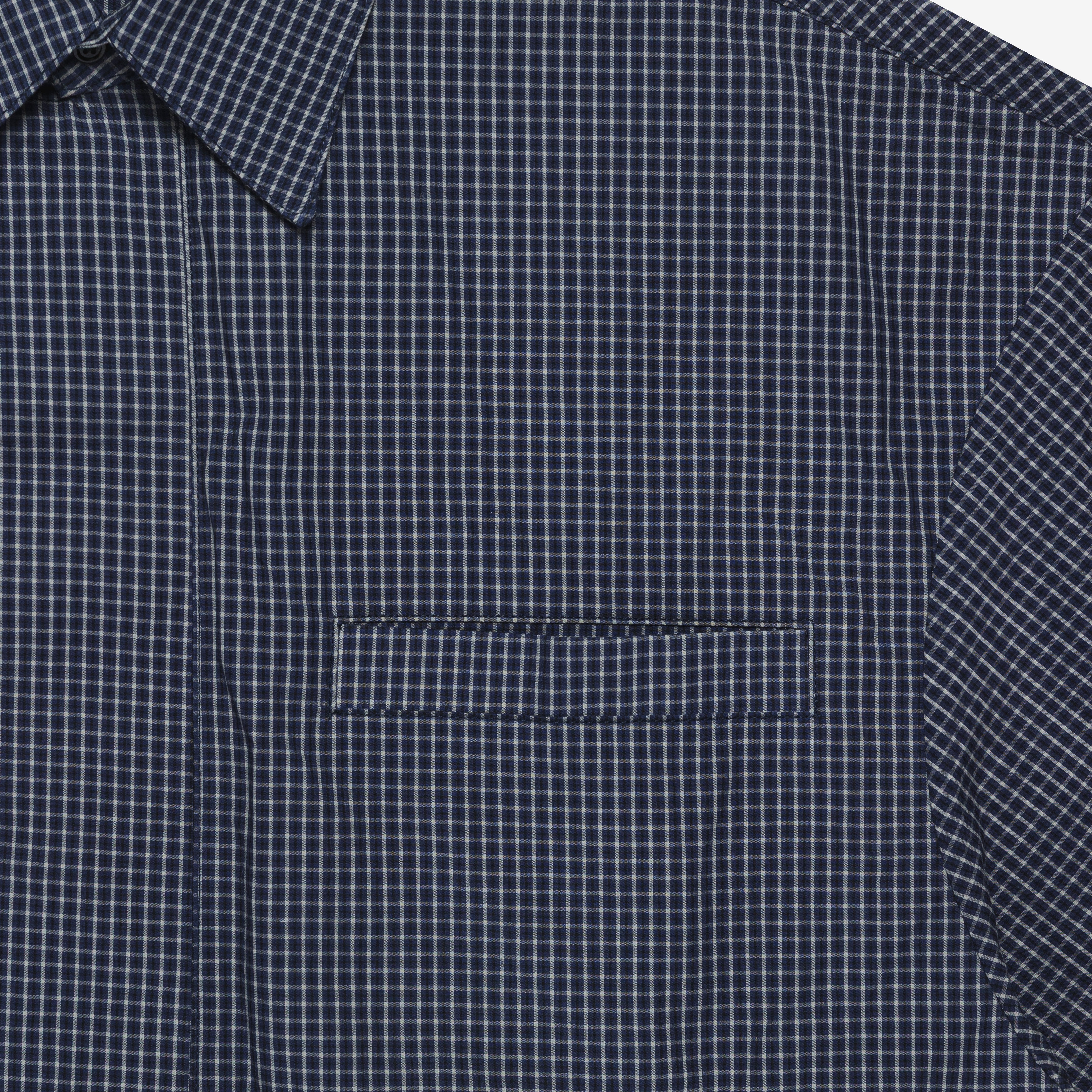 Art Community Japanese 3/4 Short Sleeve Shirt 'Blue Plaid