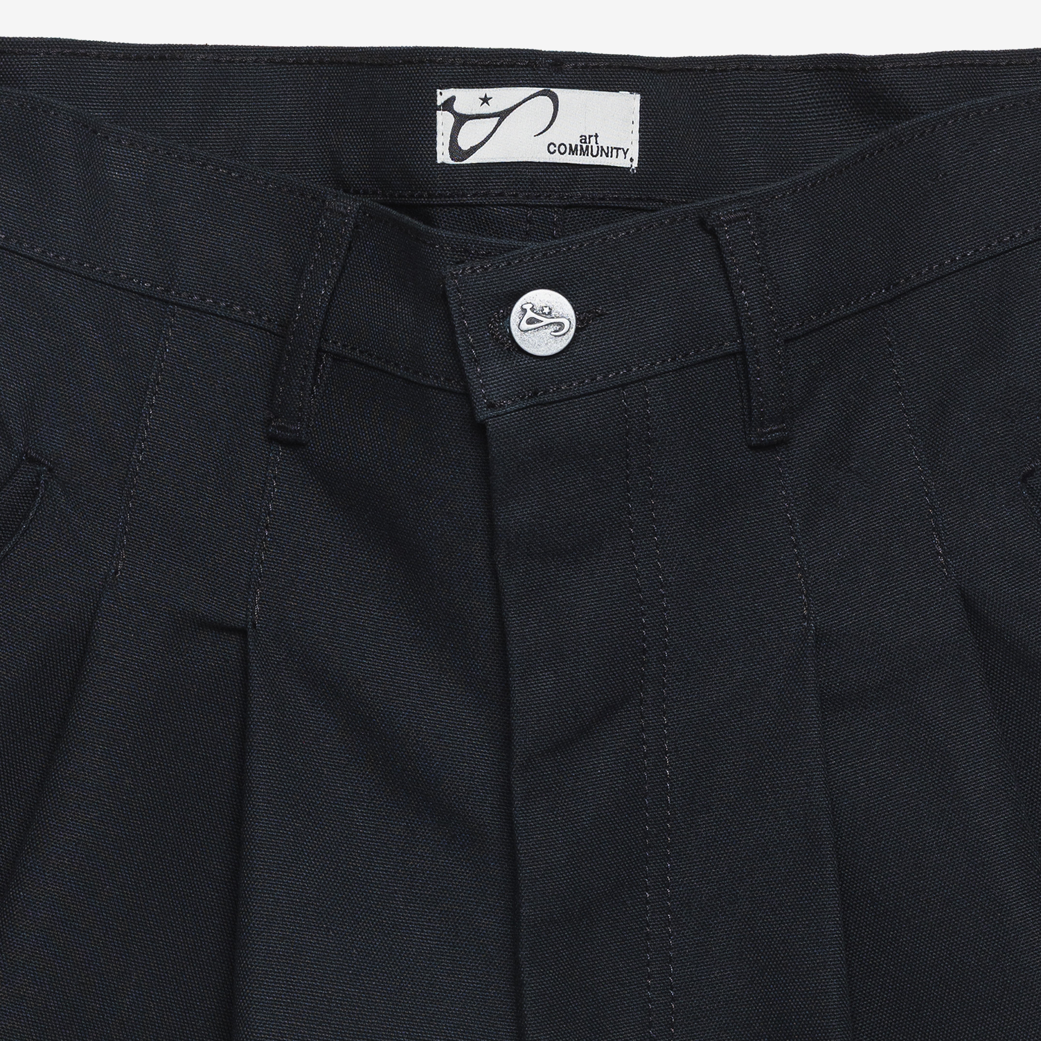 Art Community Diptych Japanese Nylon Jort 'Black'