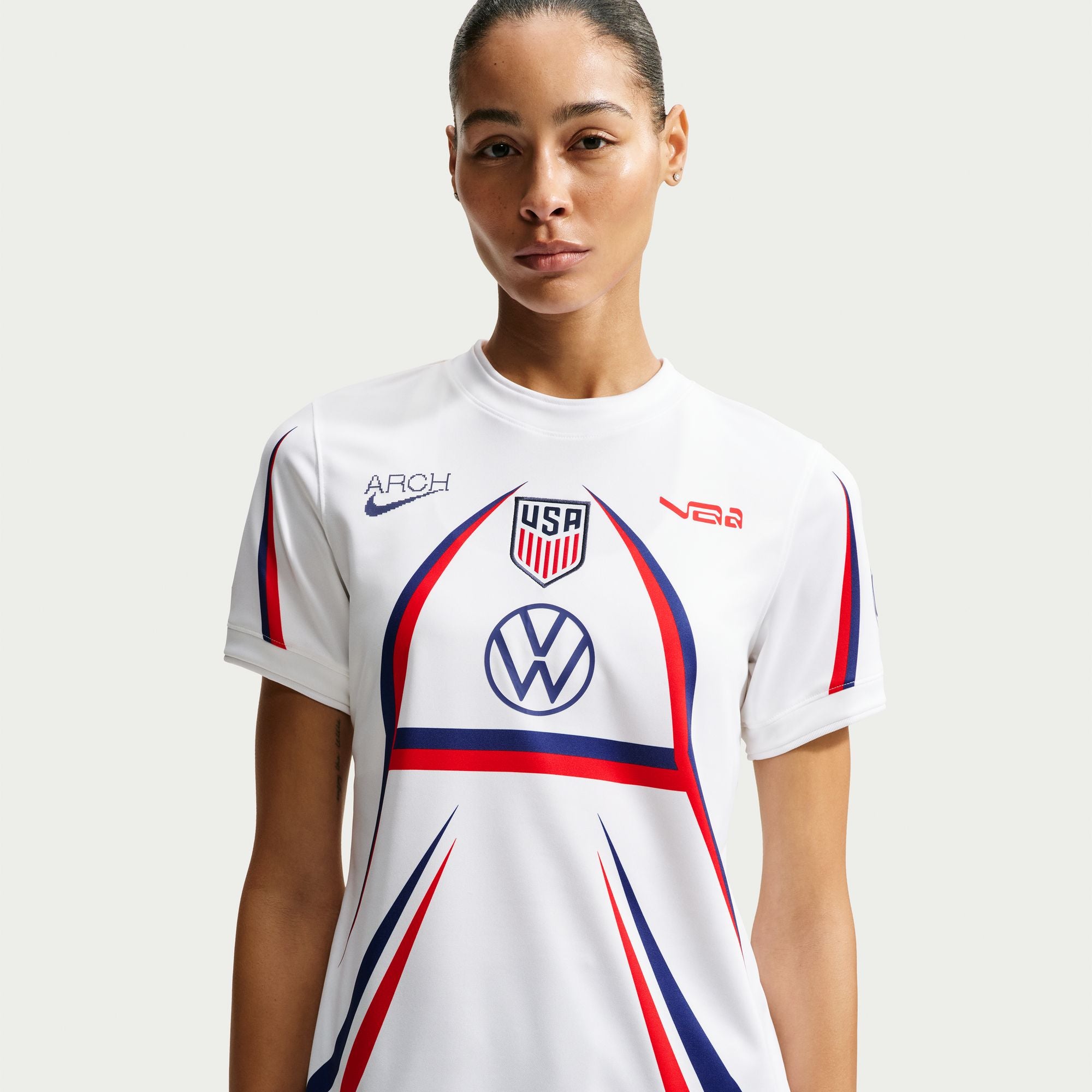 Womens Nike USA x V.A.A. Short-Sleeve Soccer Jersey