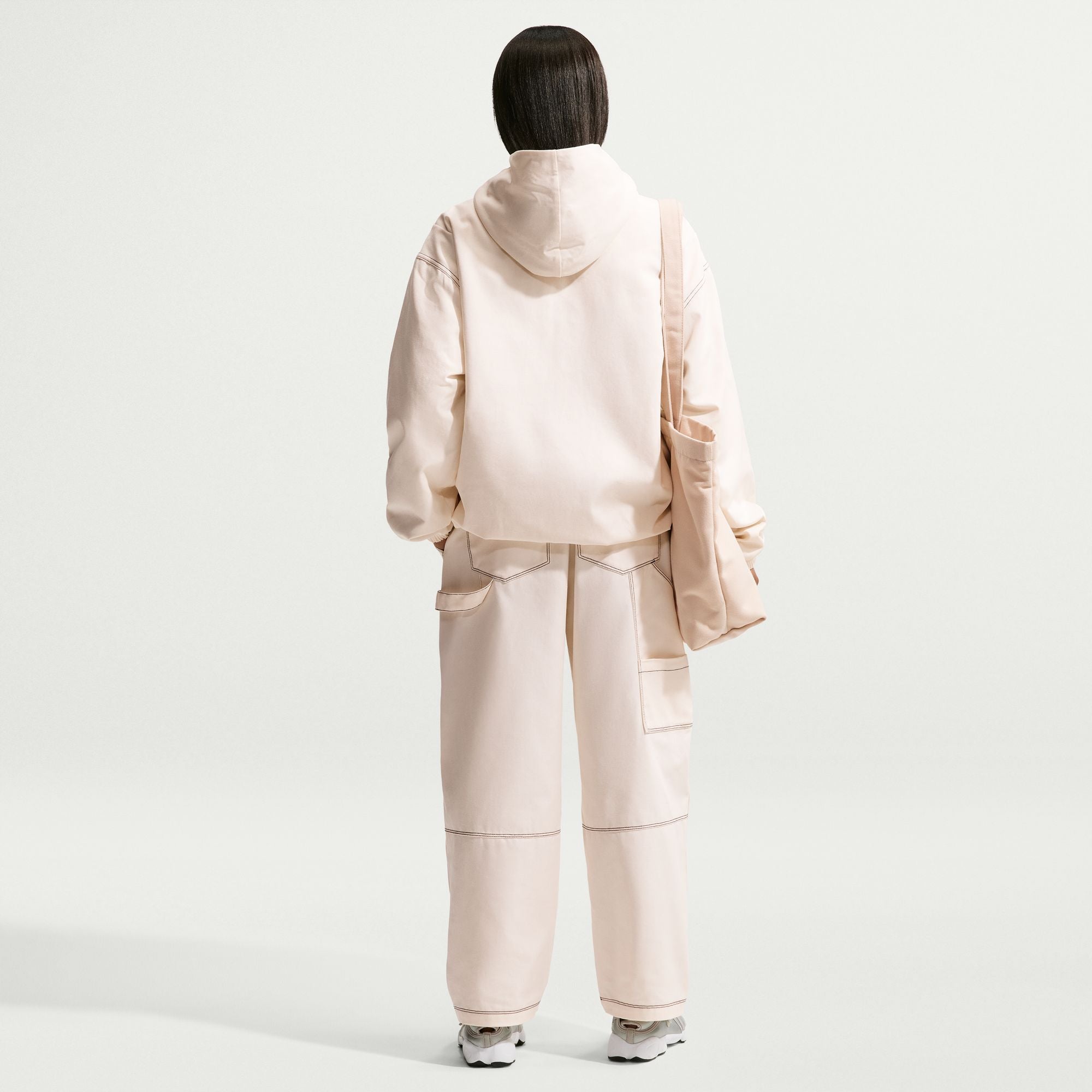Women Nike Sportswear Loose Low Rise Carpenter Pants 'Chalk'