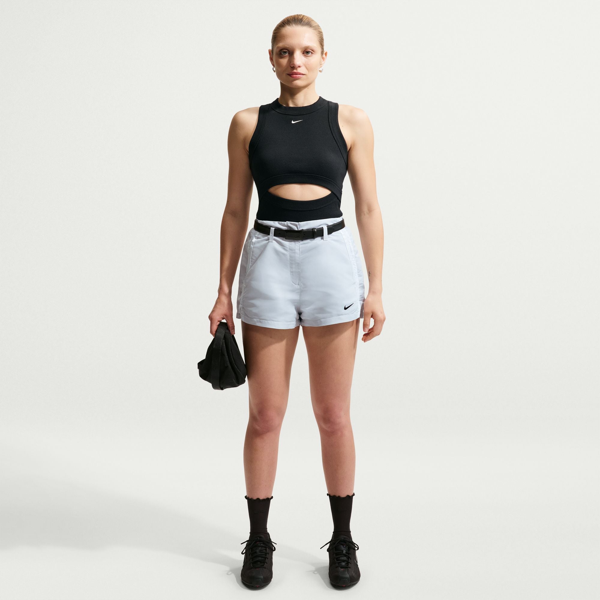 Womens Nike High-Waisted 2" Shorts 'Pure Platinum'
