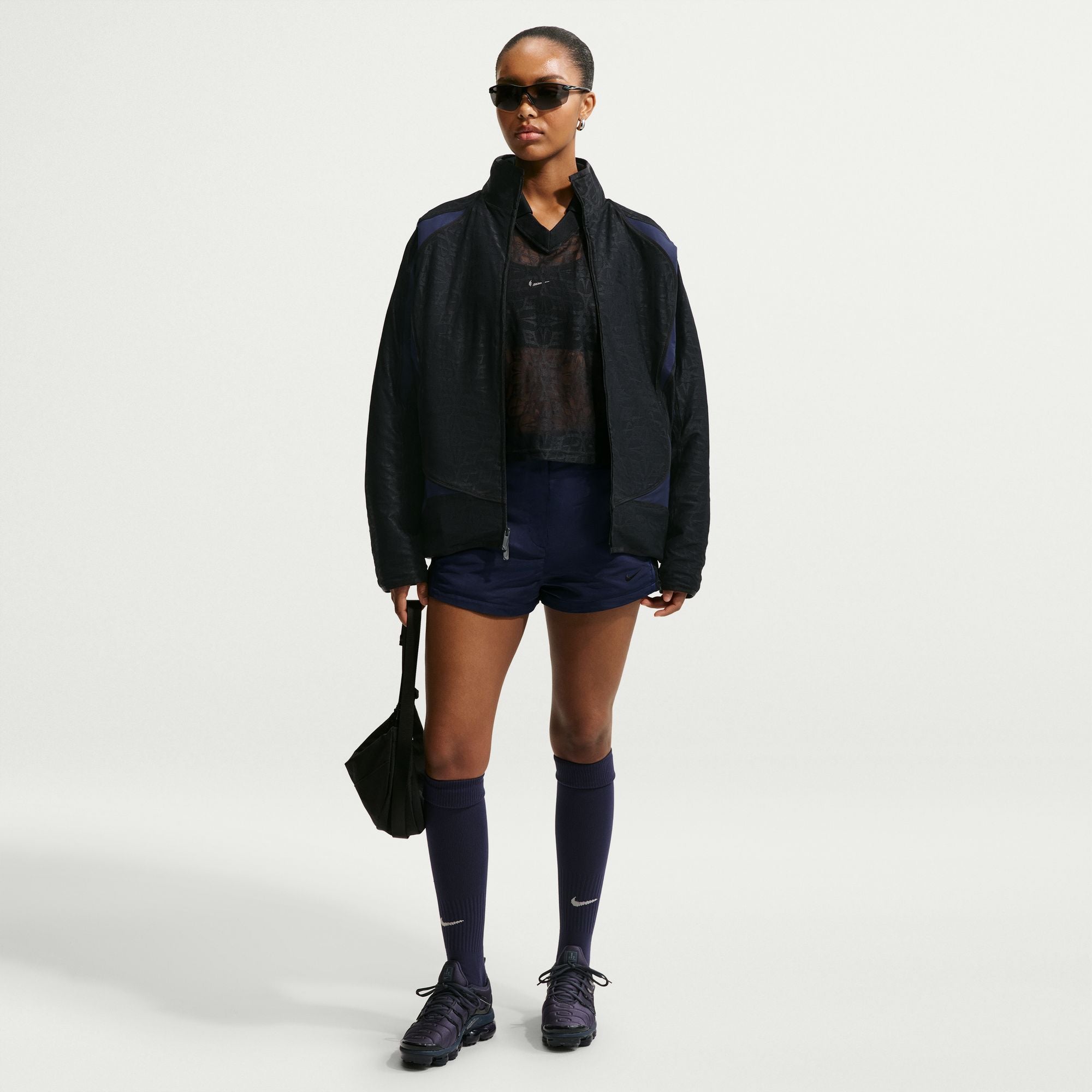 Womens Nike Oversized Lace Track Jacket 'Black'