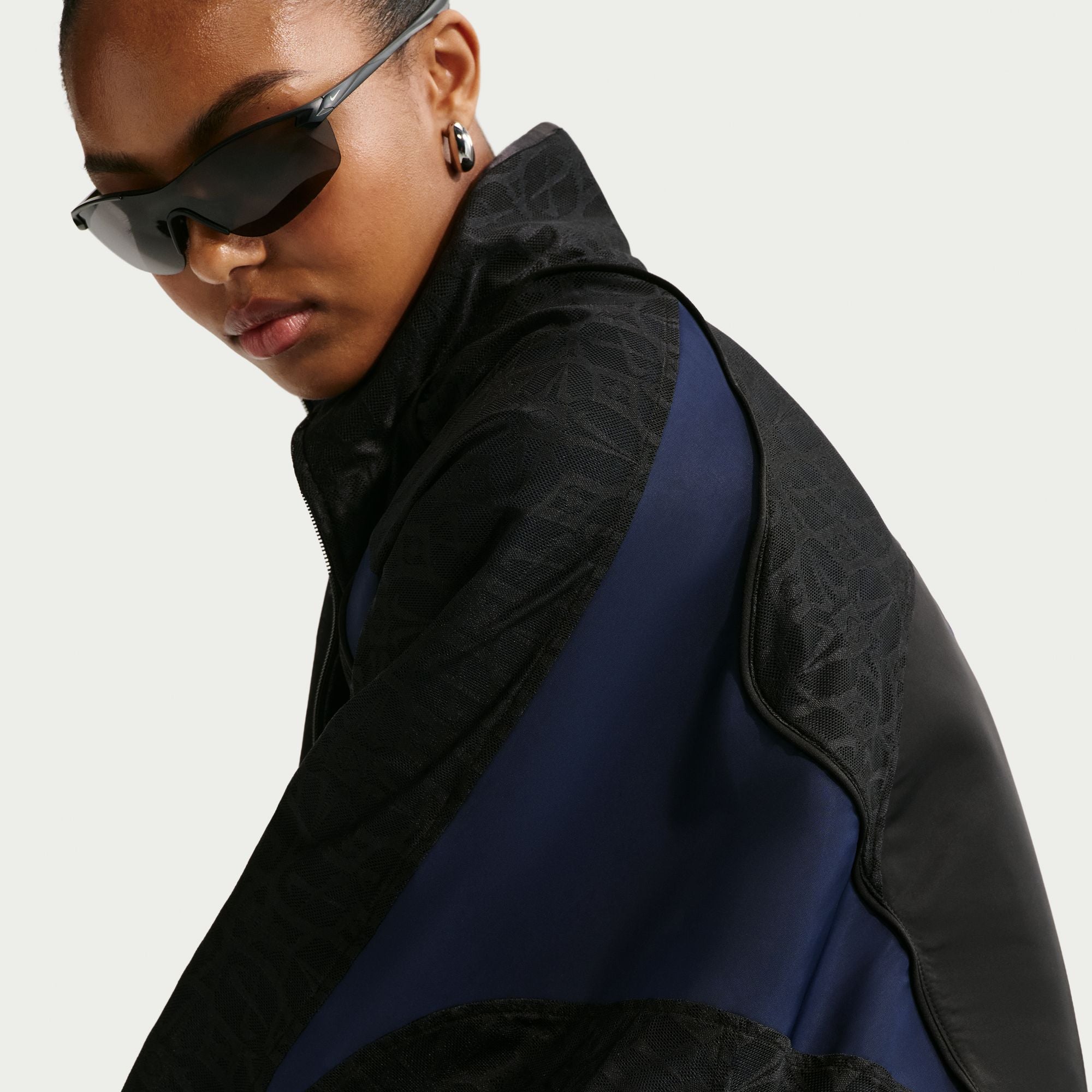 Womens Nike Oversized Lace Track Jacket 'Black'