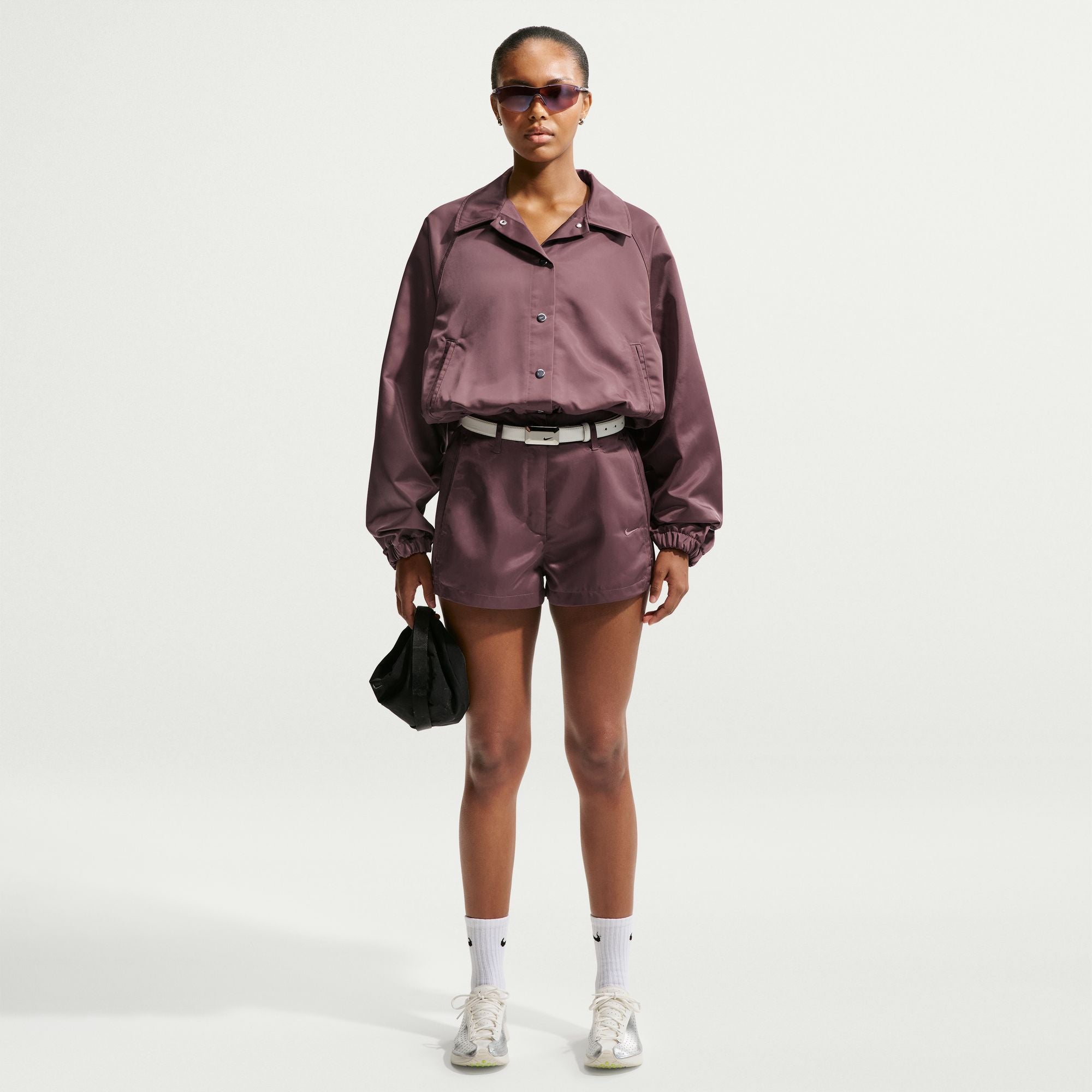 Womens Oversized Satin Coaches Jacket 'Tattoo'