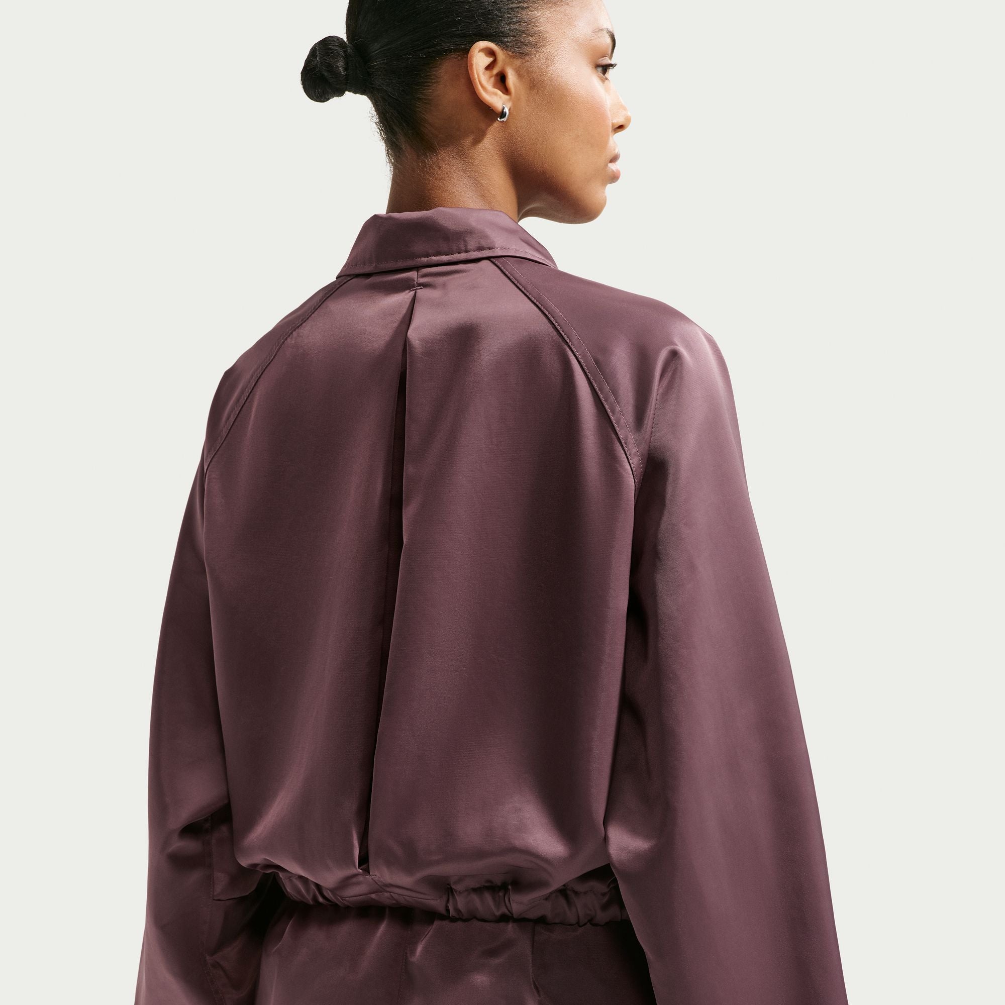 Womens Oversized Satin Coaches Jacket 'Tattoo'
