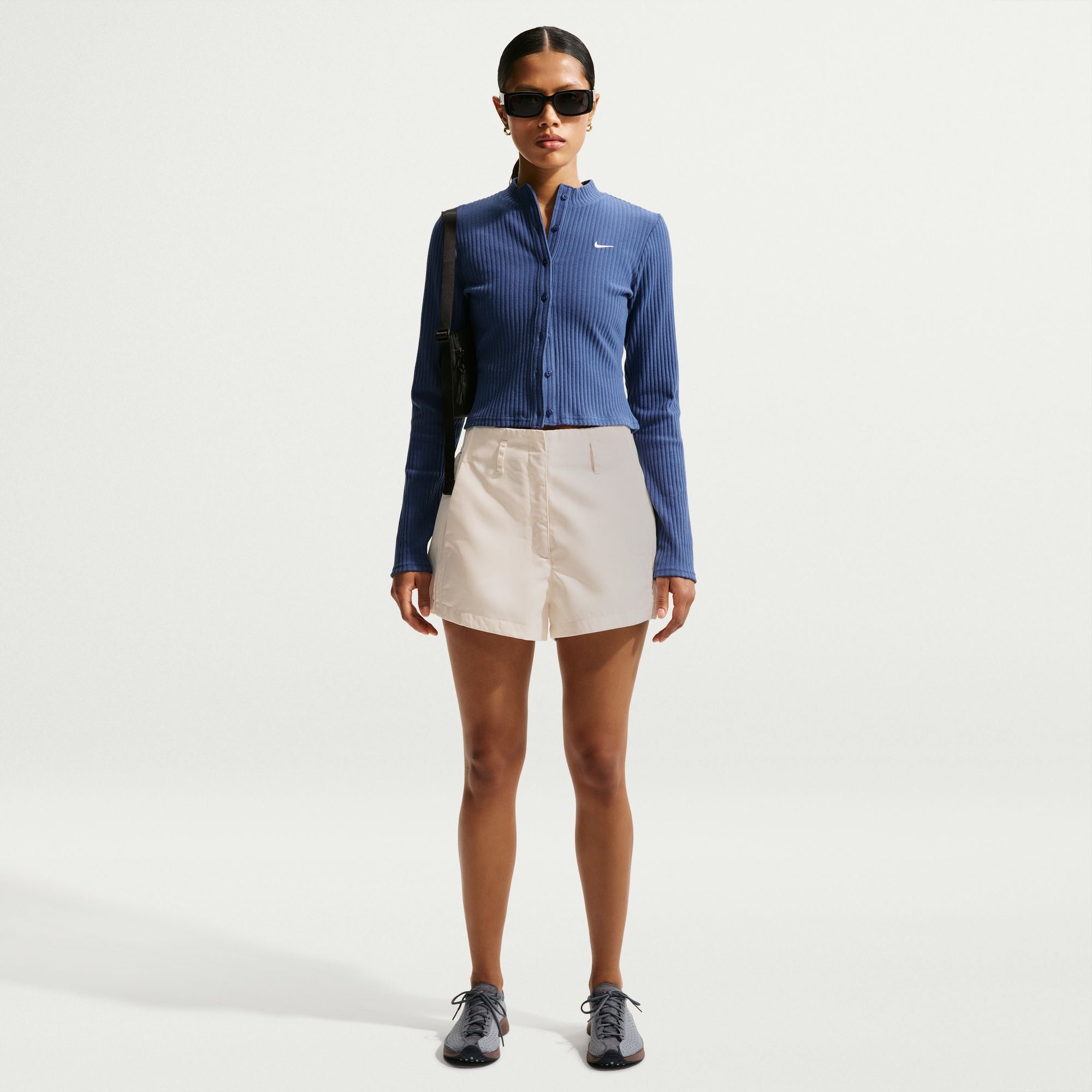 Womens Nike  High-Waisted Satin Hot Shorts 'Chalk'