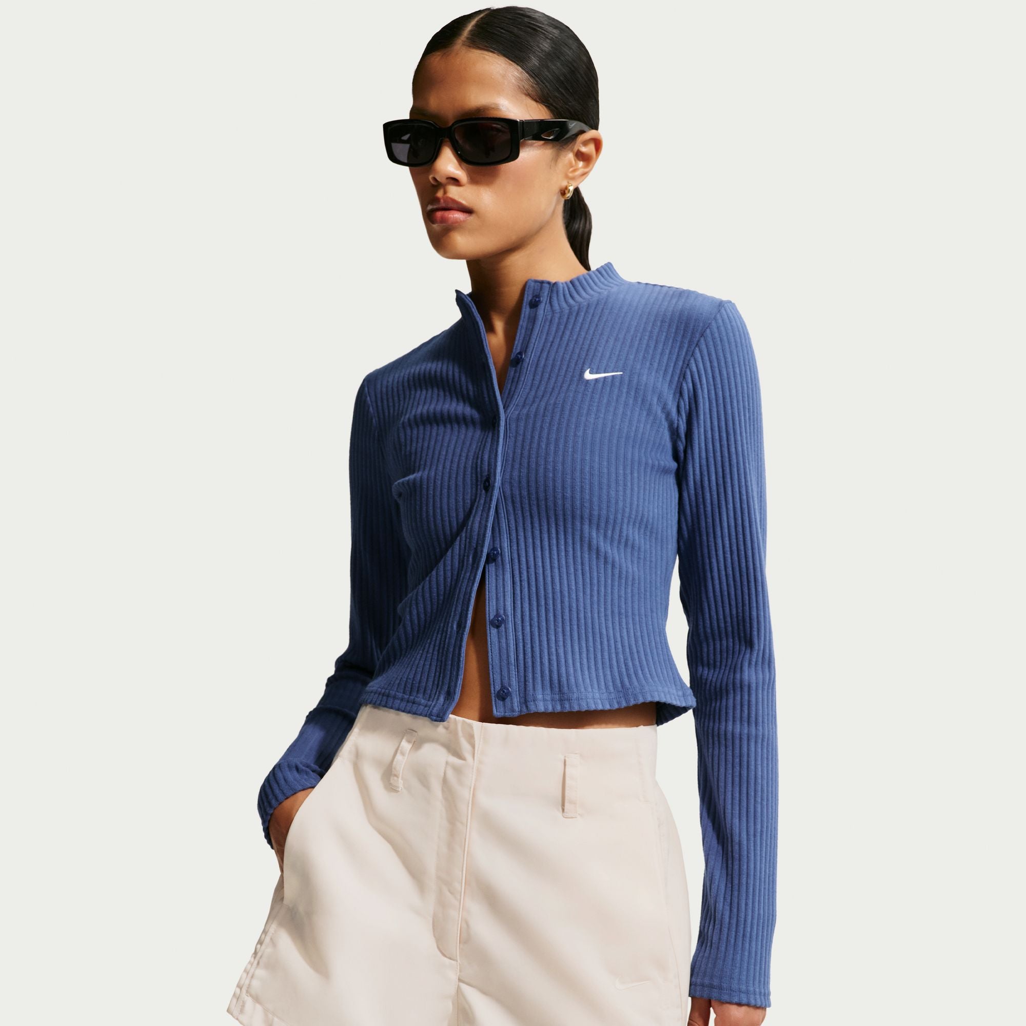 Womens Nike  High-Waisted Satin Hot Shorts 'Chalk'
