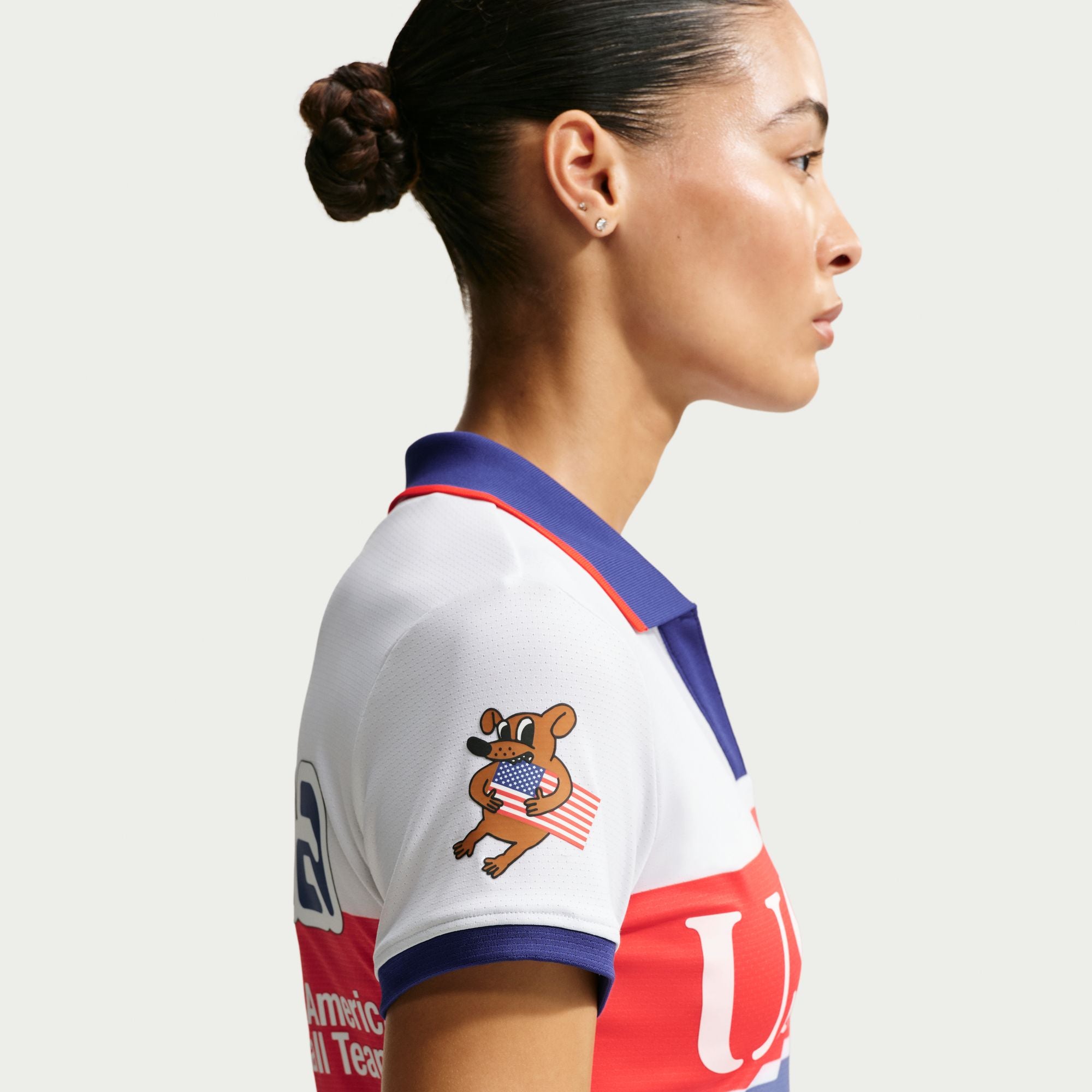 Womens USA x V.A.A. Polo Shirt 'White'