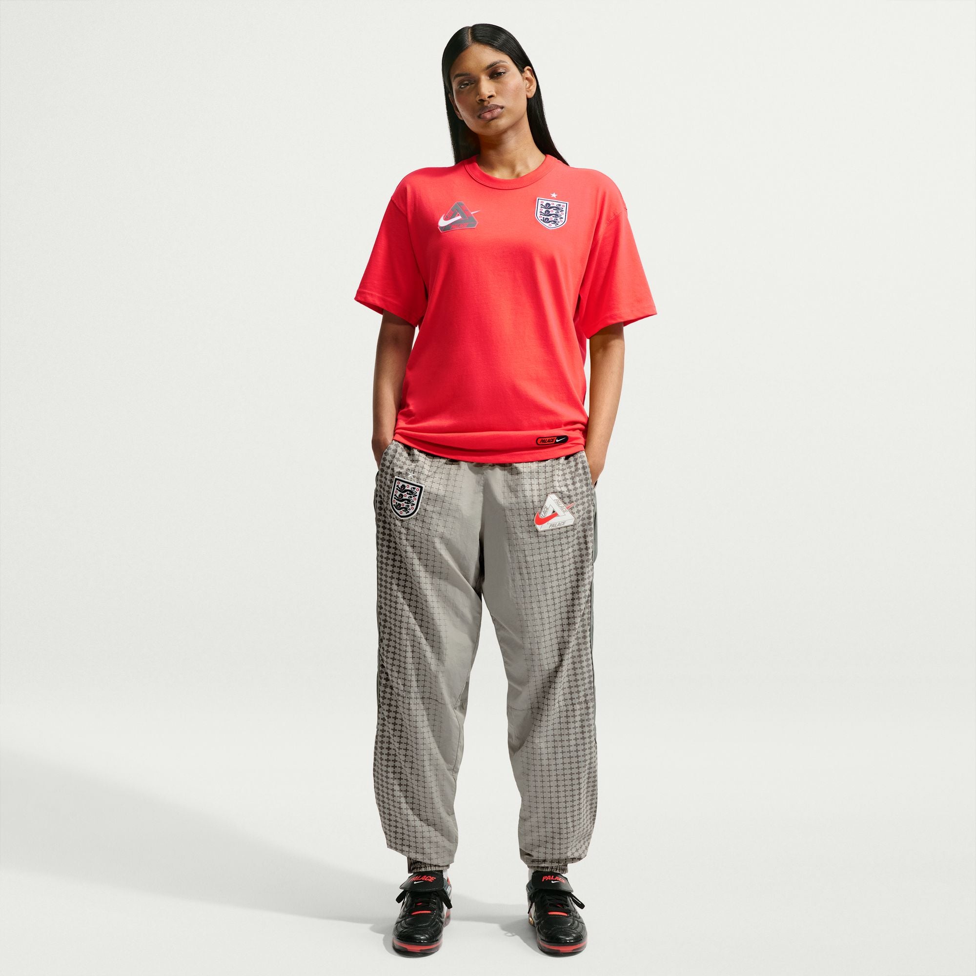 Nike England x Palace T-Shirt 'Light Crimson'