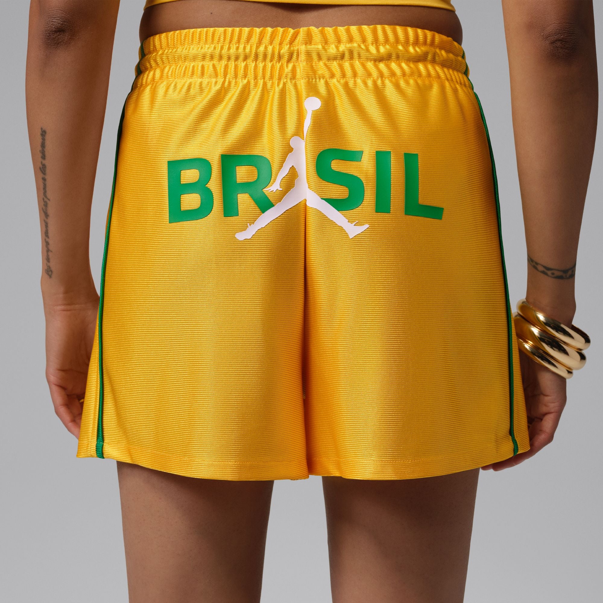 Womens Jordan Brooklyn Knit Shorts 'Varsity Maize'