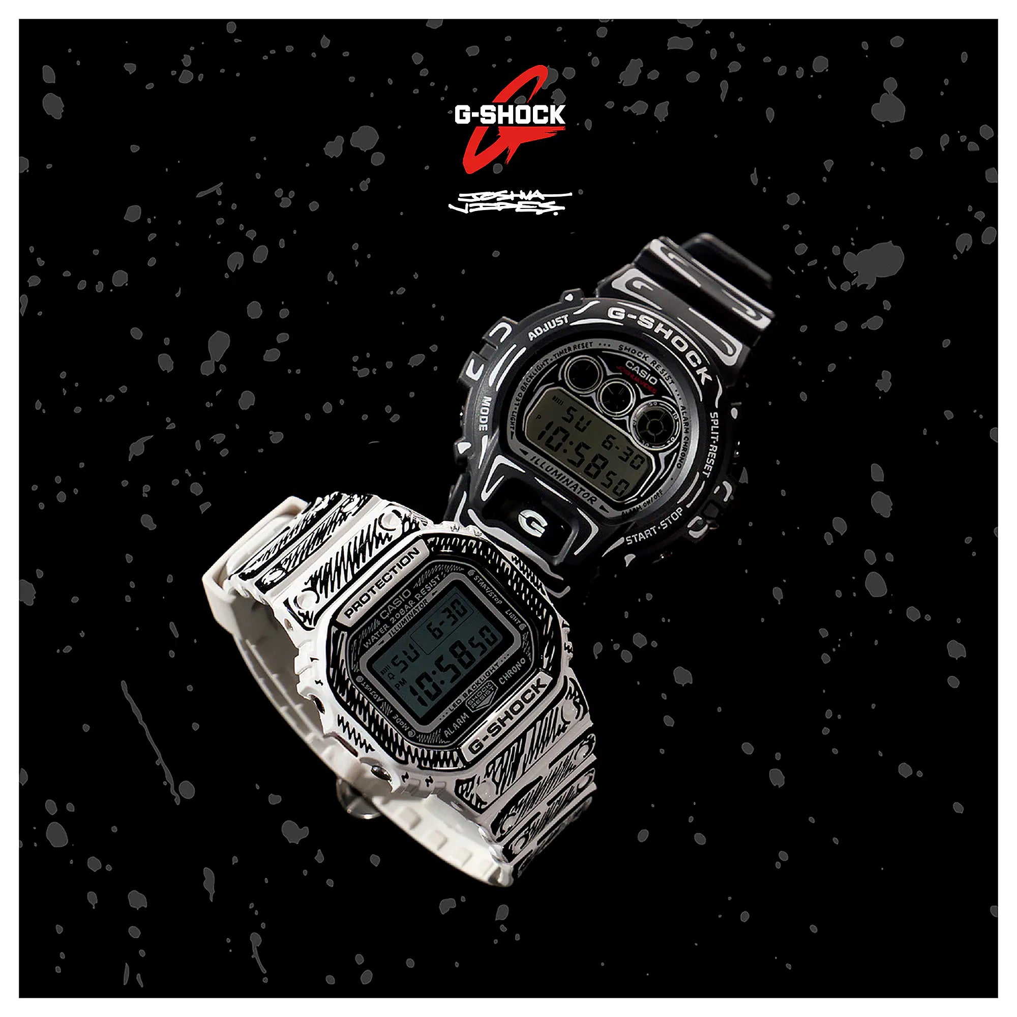 Casio Joshua Vides G-Shock DW6900JV-1 'Black/White'