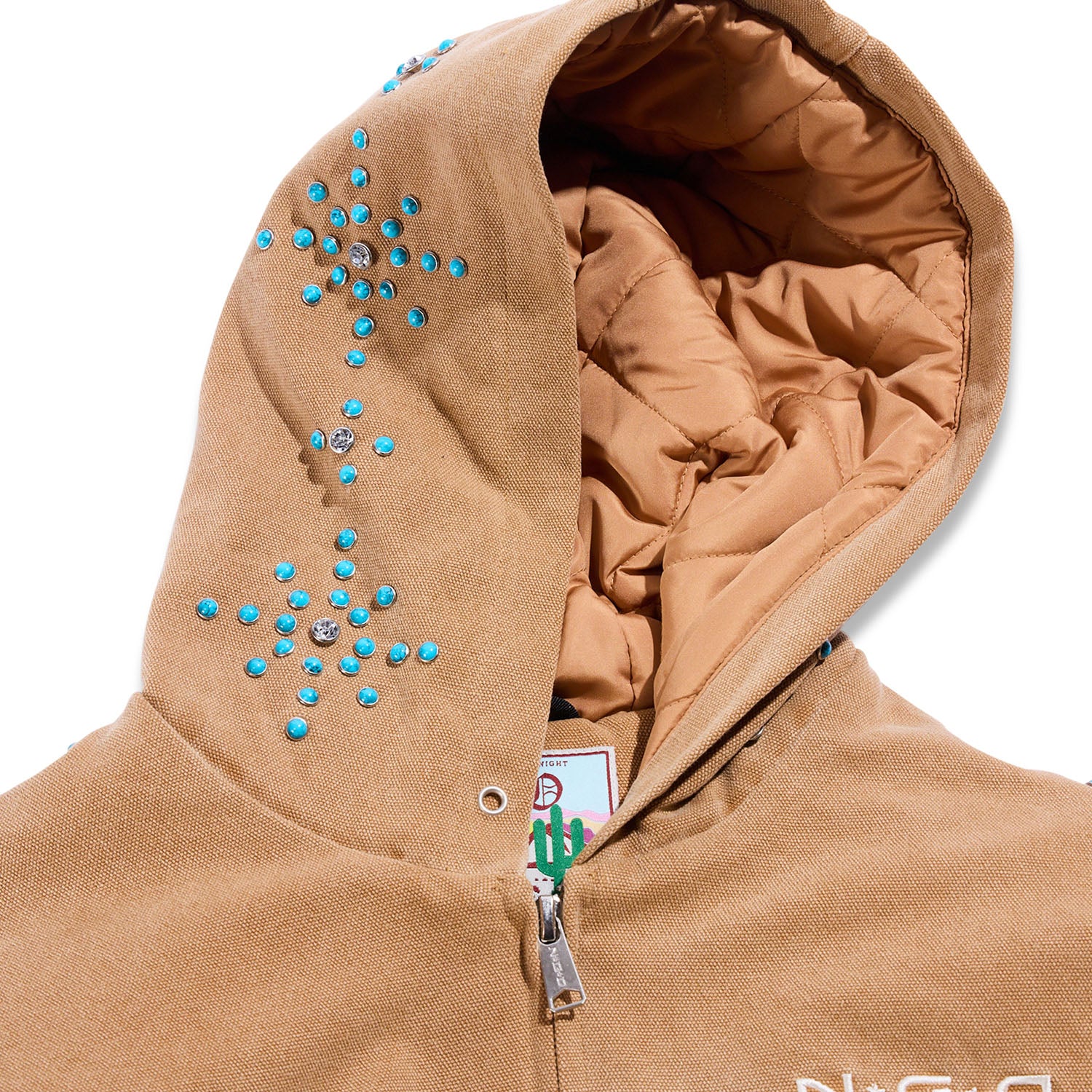 NGO Turquoise Hooded Jacket 'Light Brown'