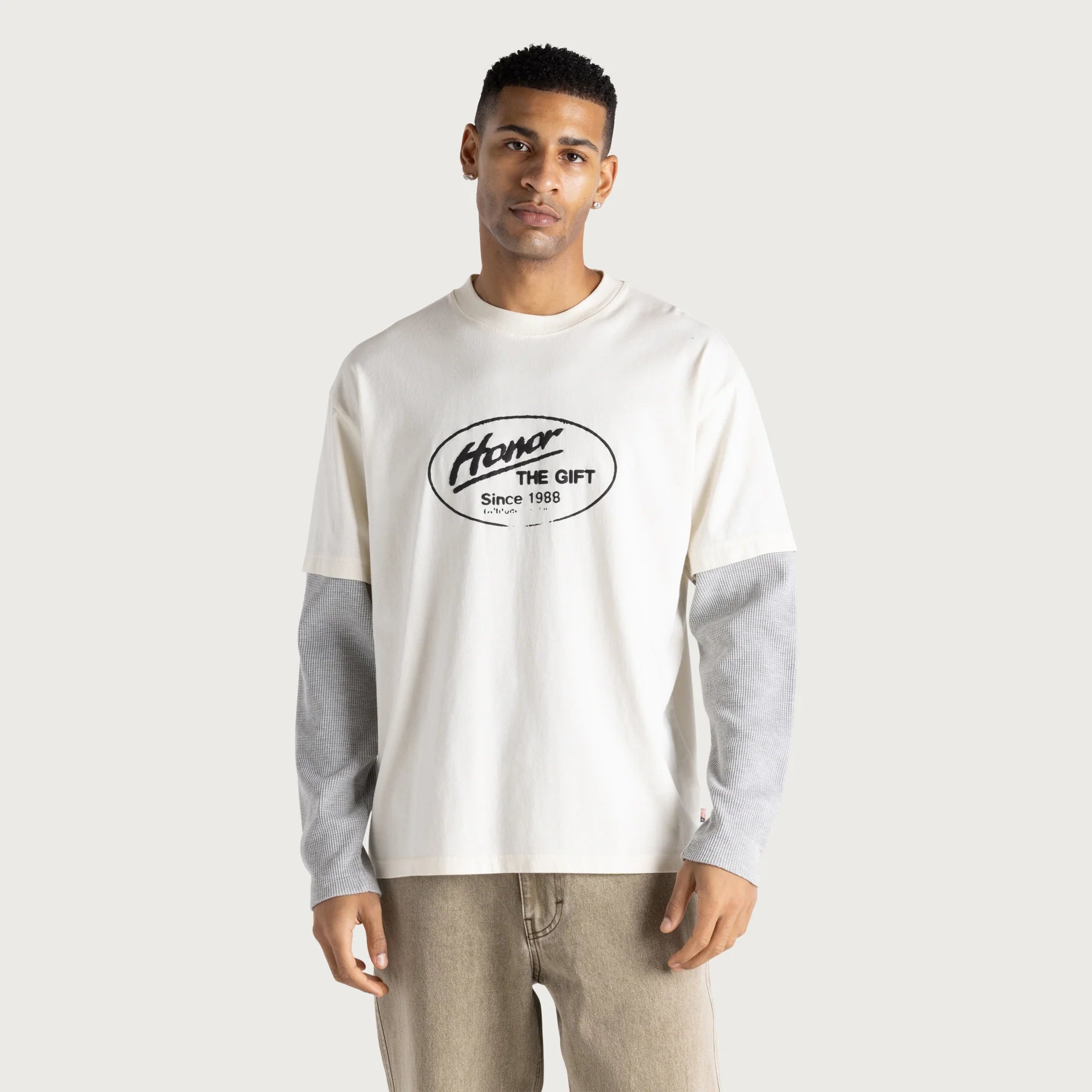 Honor The Gift Just Be L/S Tee 'Bone'