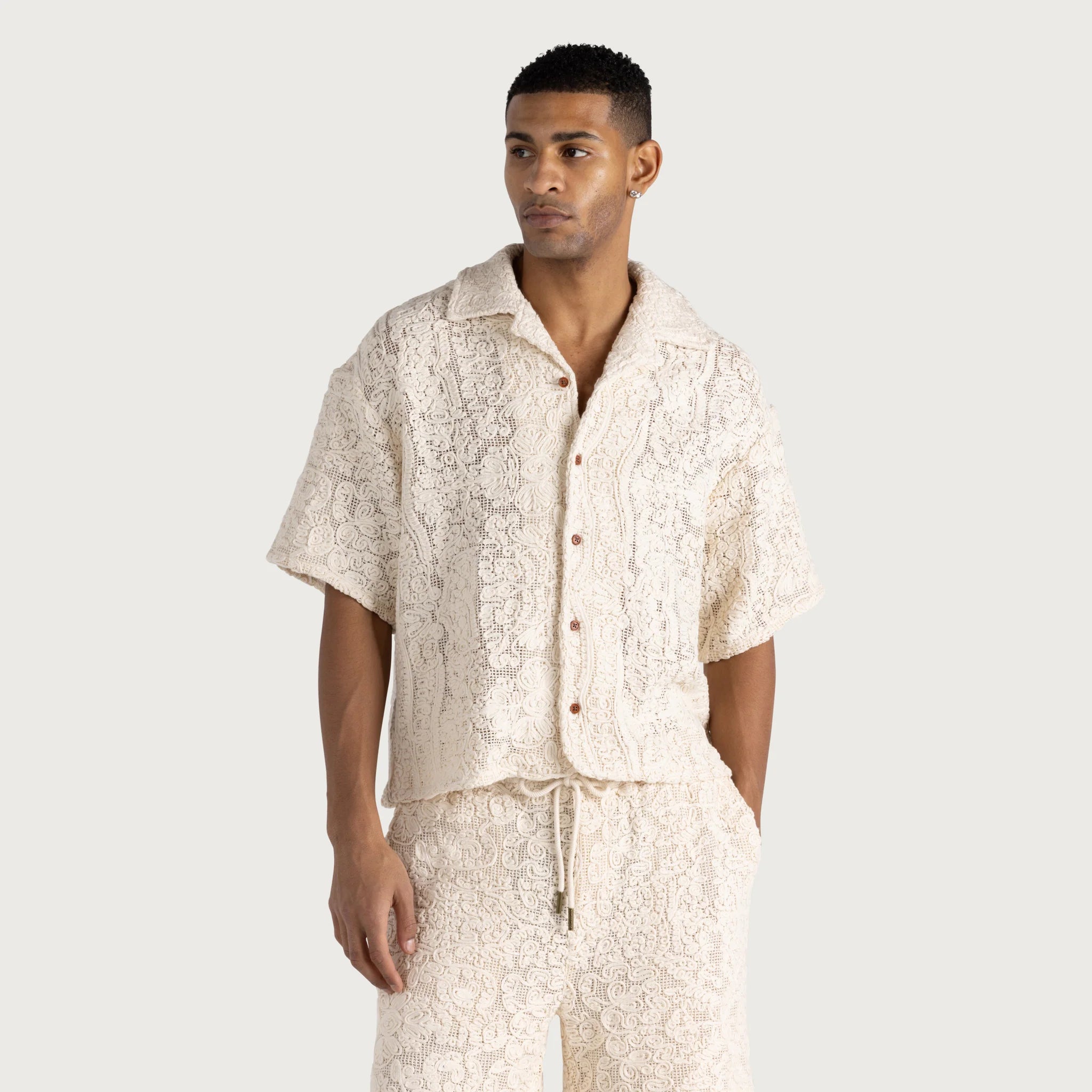 Honor The Gift Mind Maze Camp Shirt 'Natural'