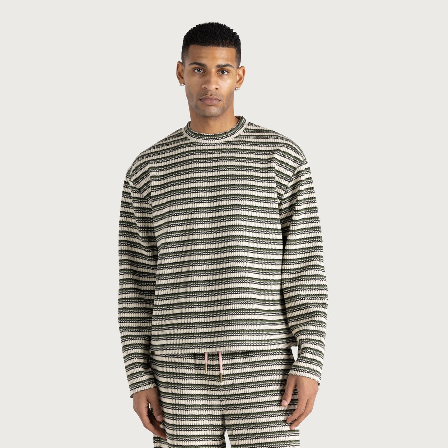 Honor The Gift Speak Striped Crew 'Olive'