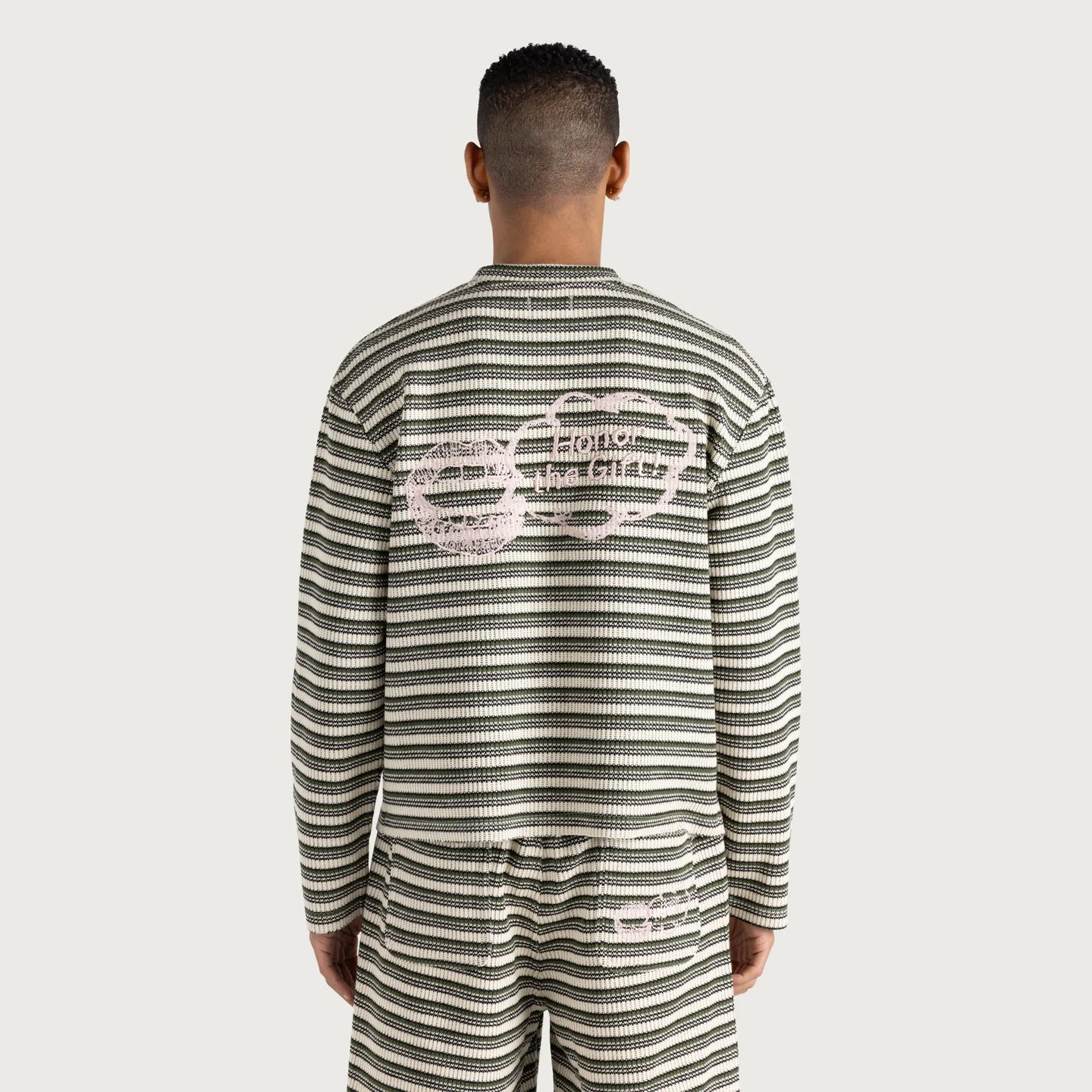 Honor The Gift Speak Striped Crew 'Olive'