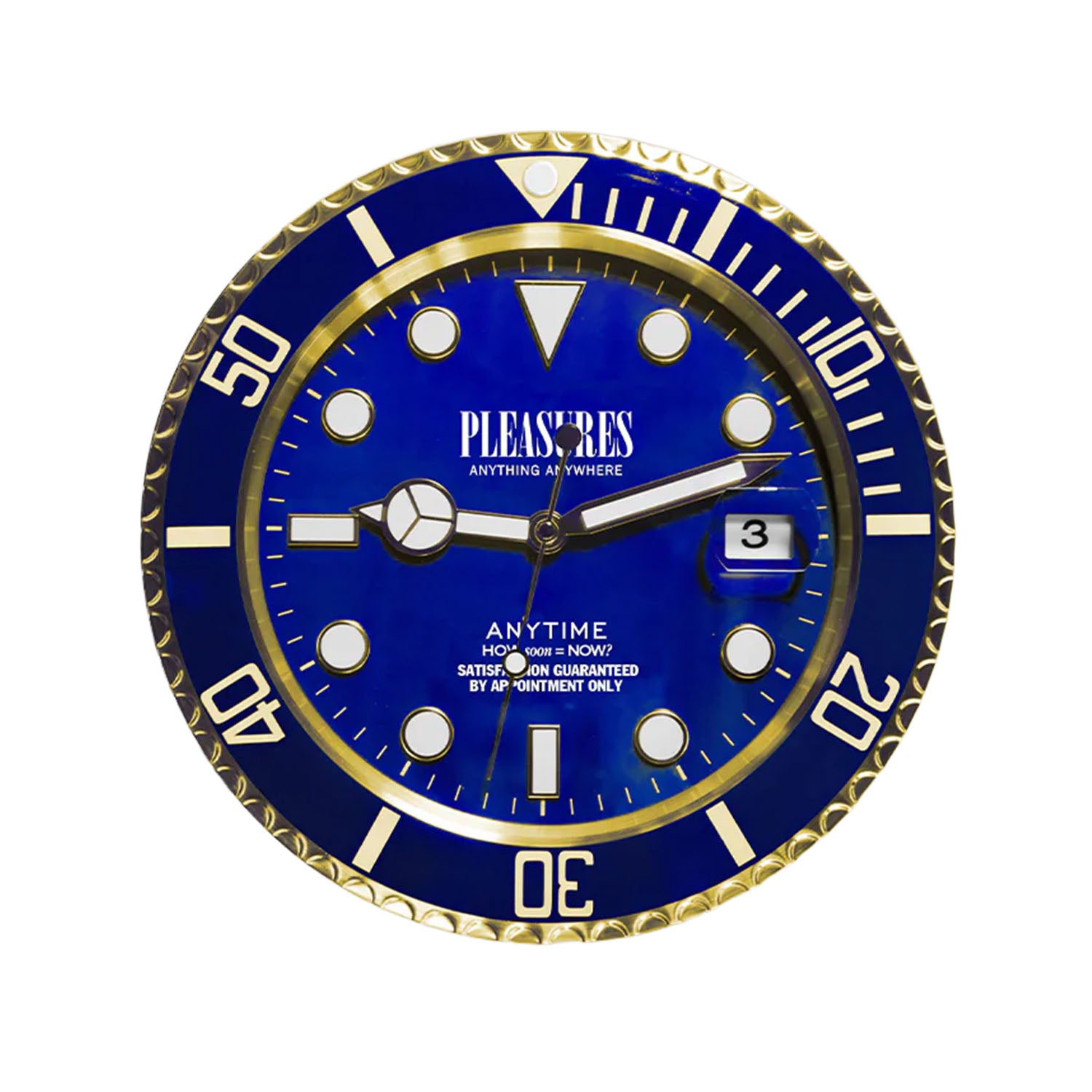 Pleasures Anytime Clock 'Gold/Blue'