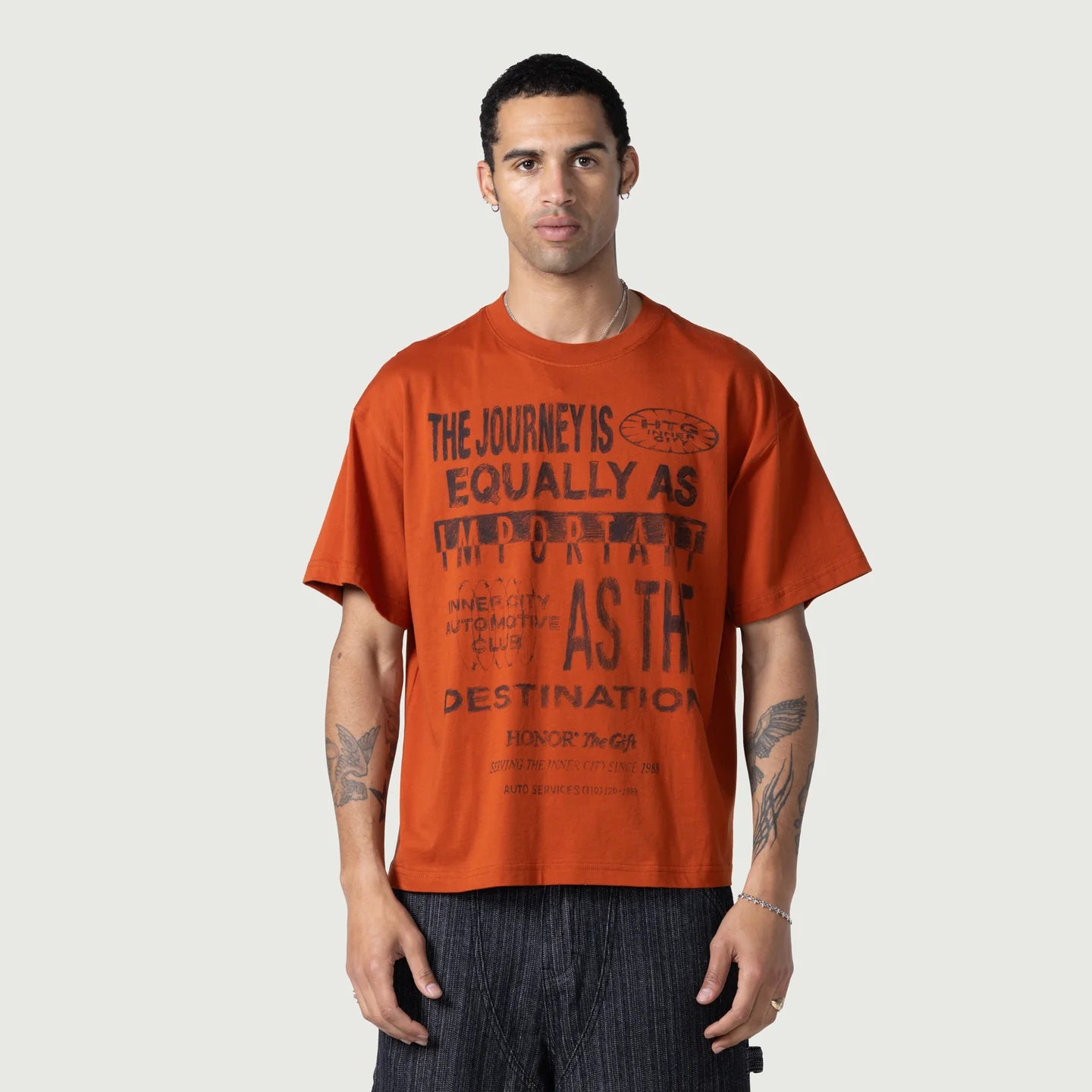 Honor The Gift Well Traveled Journey T-Shirt 'Brown'