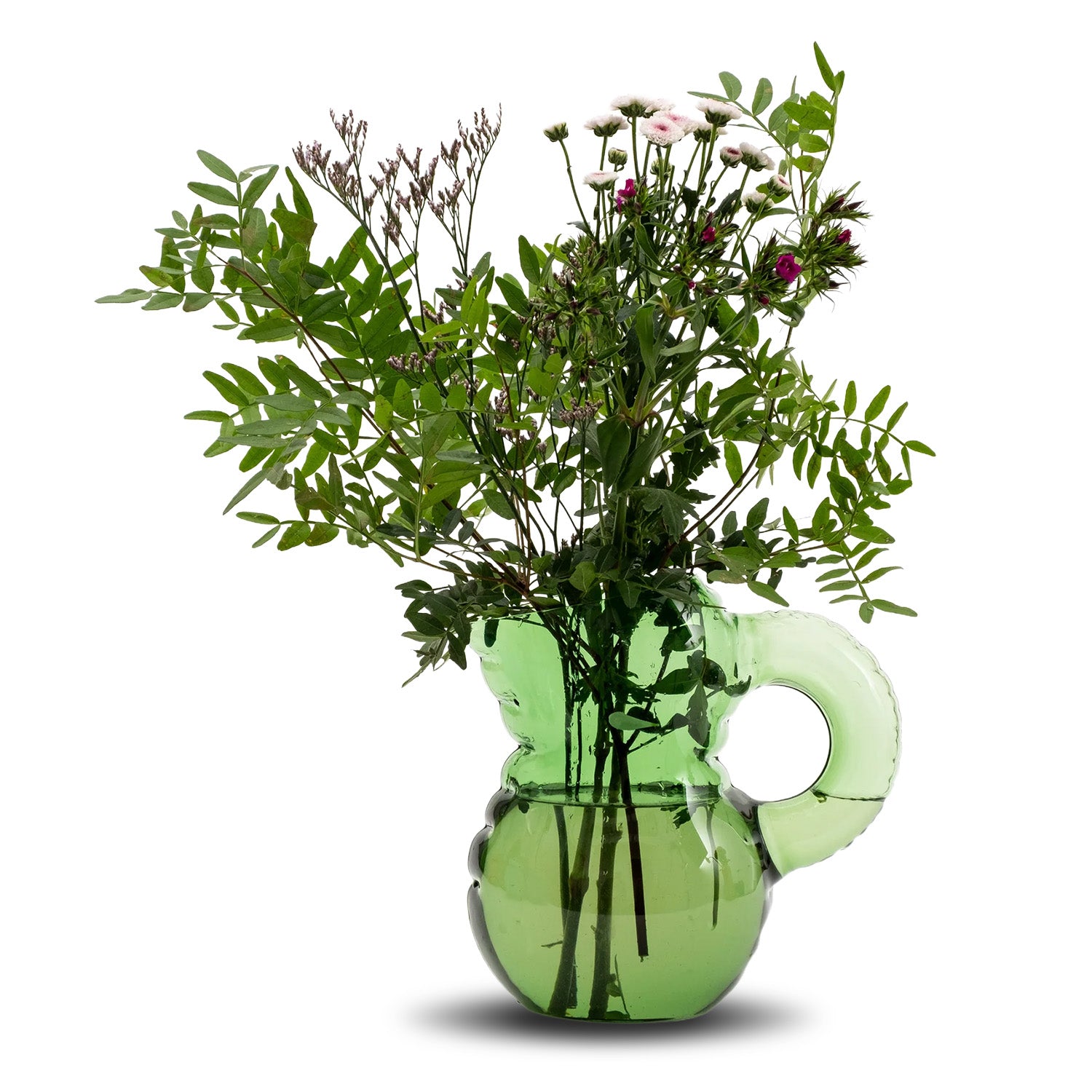 Home Studyo Jug 'Emily' Glass 'Emerald'