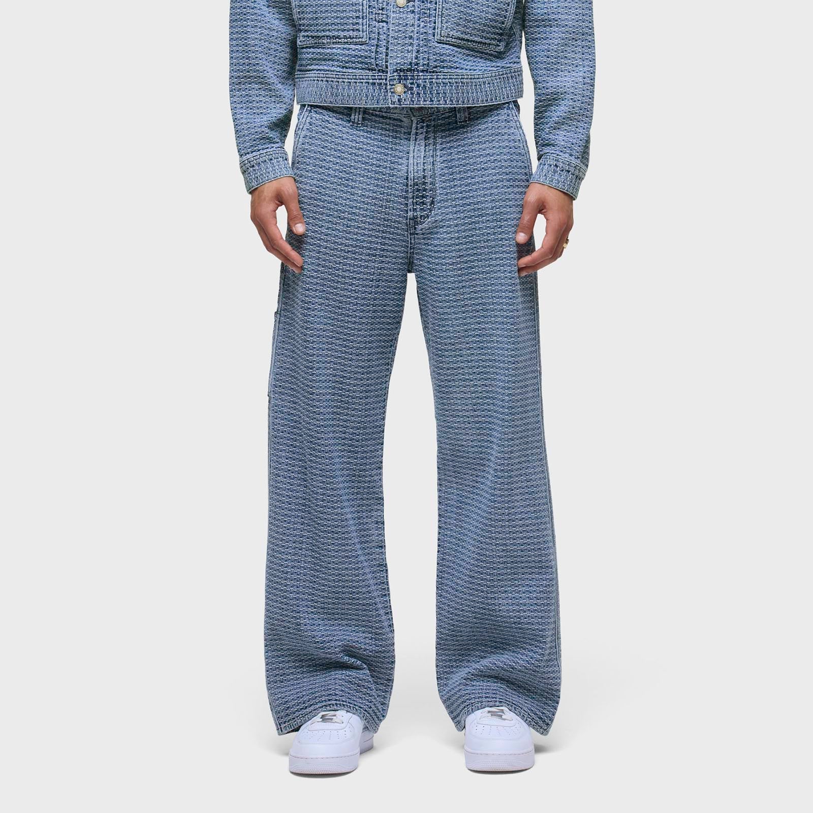 Hudson Luca Wide Leg Carpenter  'Jacquard Indigo'