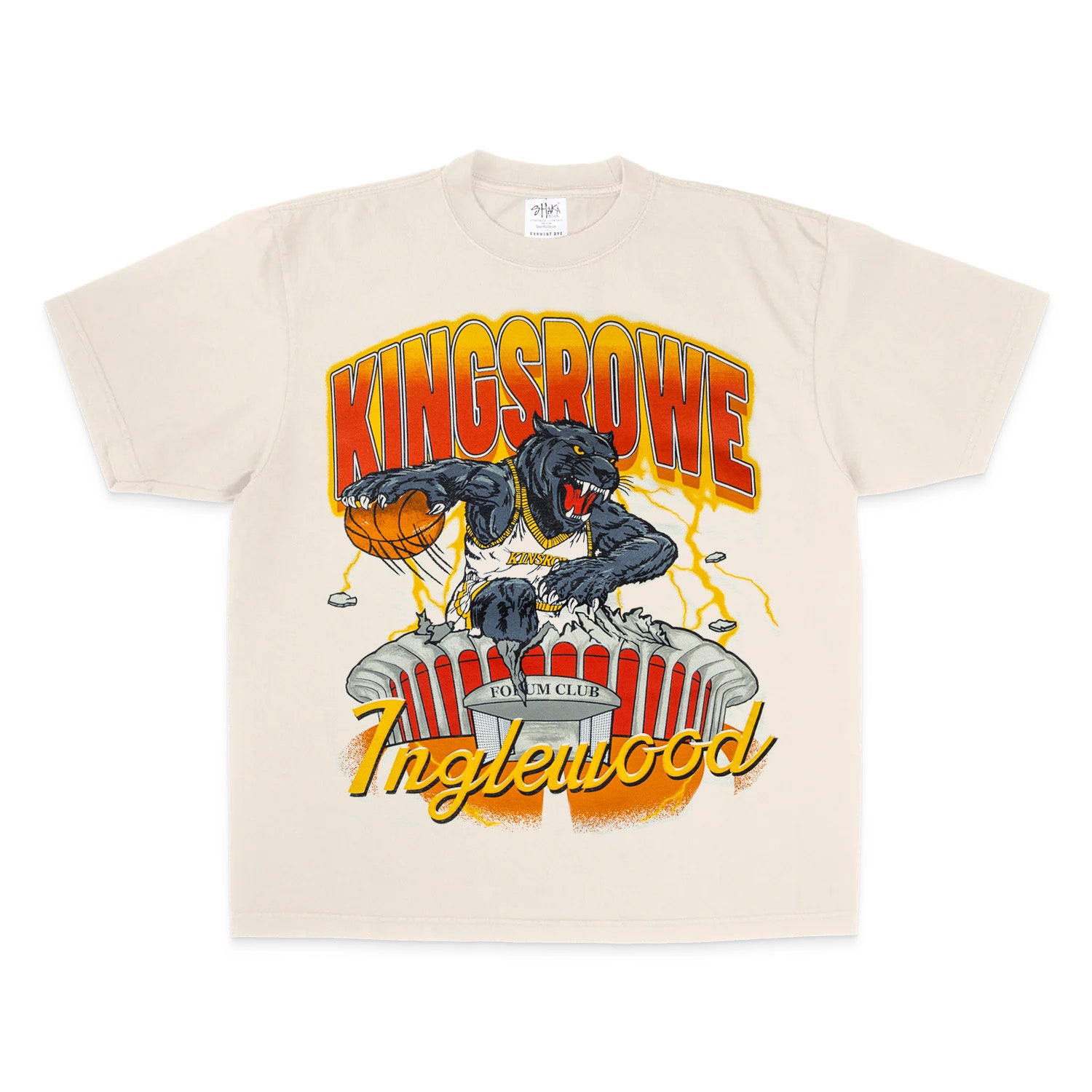 Kingsrowe Inglewood Forum T-Shirt 'Cream'