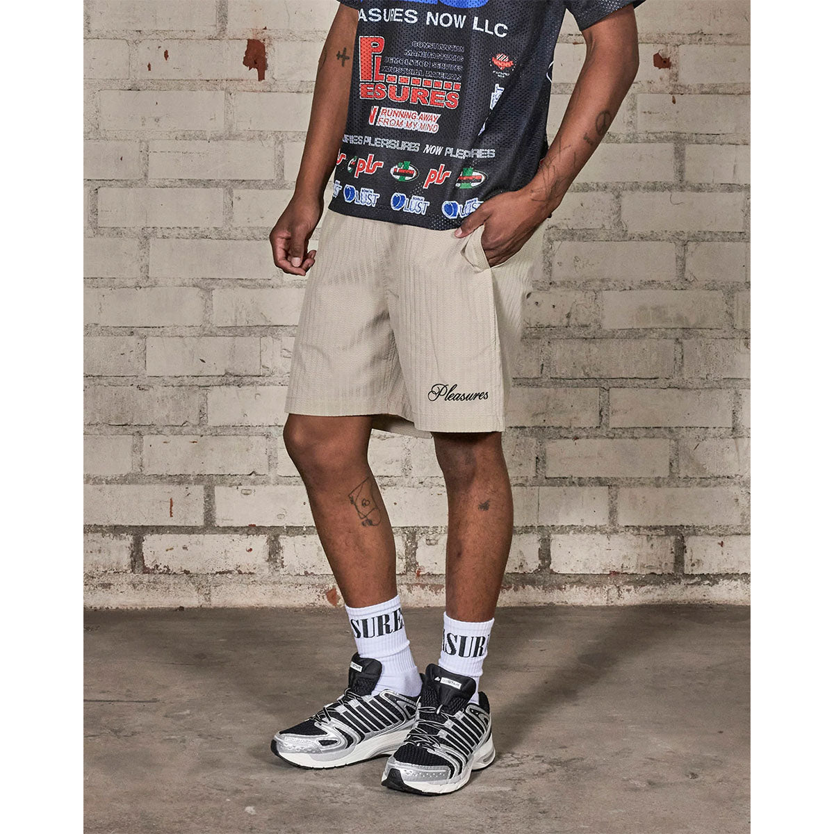 Pleasures Fortunate Active Shorts 'Beige'