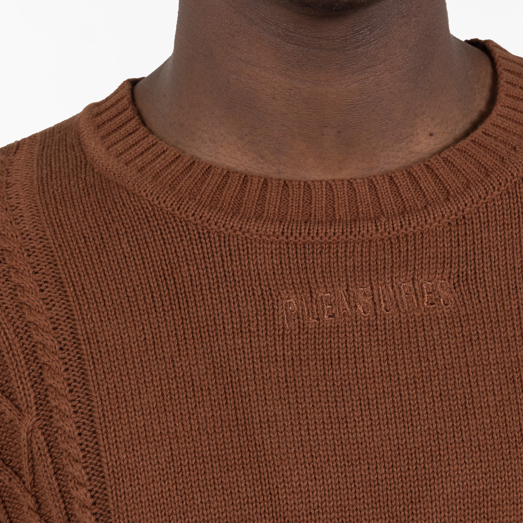 Pleasures Charlie Mock Neck Shirt 'Brown'